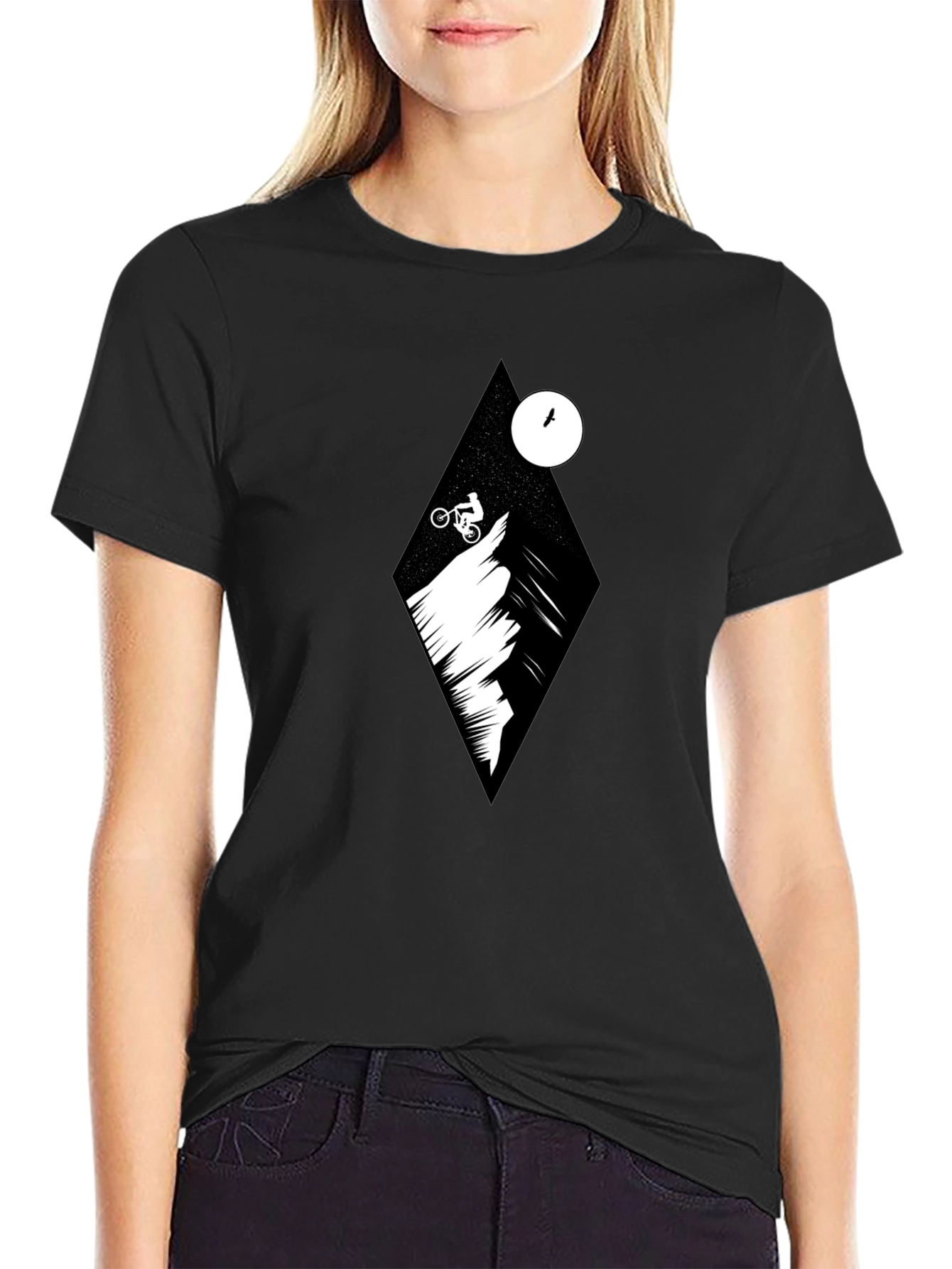 Mountain Biker Graphic Tee - Black