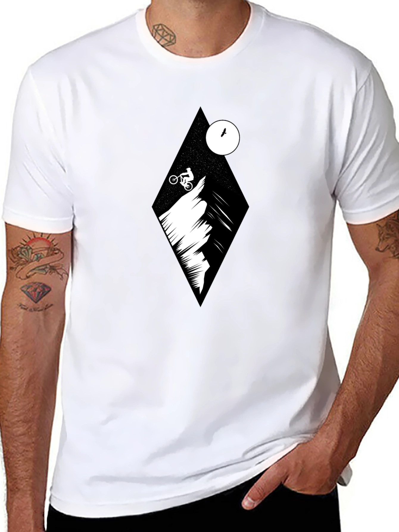Mountain Biker Graphic Tee - Black