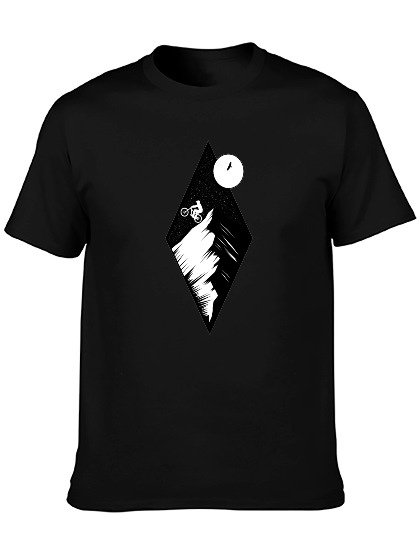 Mountain Biker Graphic Tee - Black