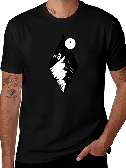 Mountain Biker Graphic Tee - Black