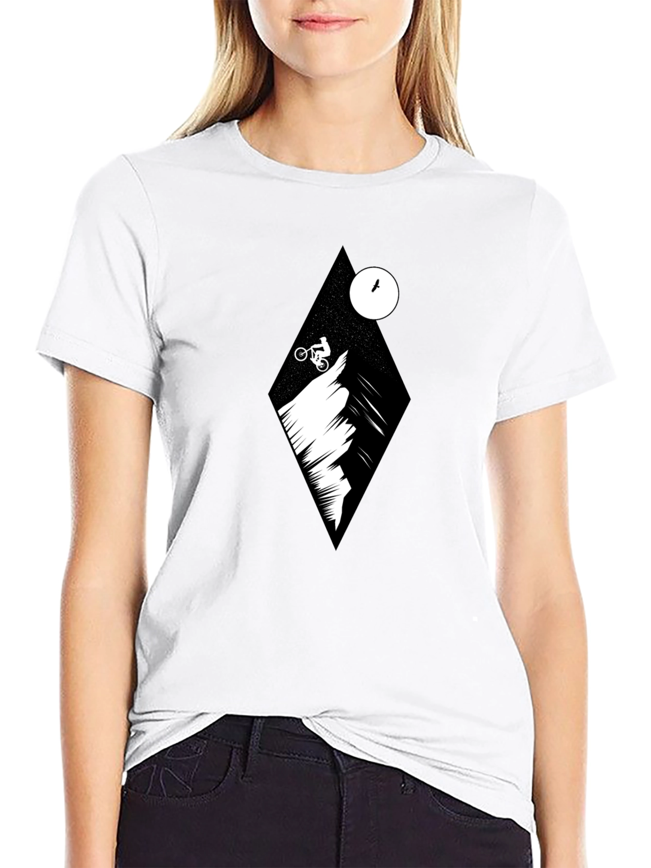 Mountain Biker Graphic Tee - Black