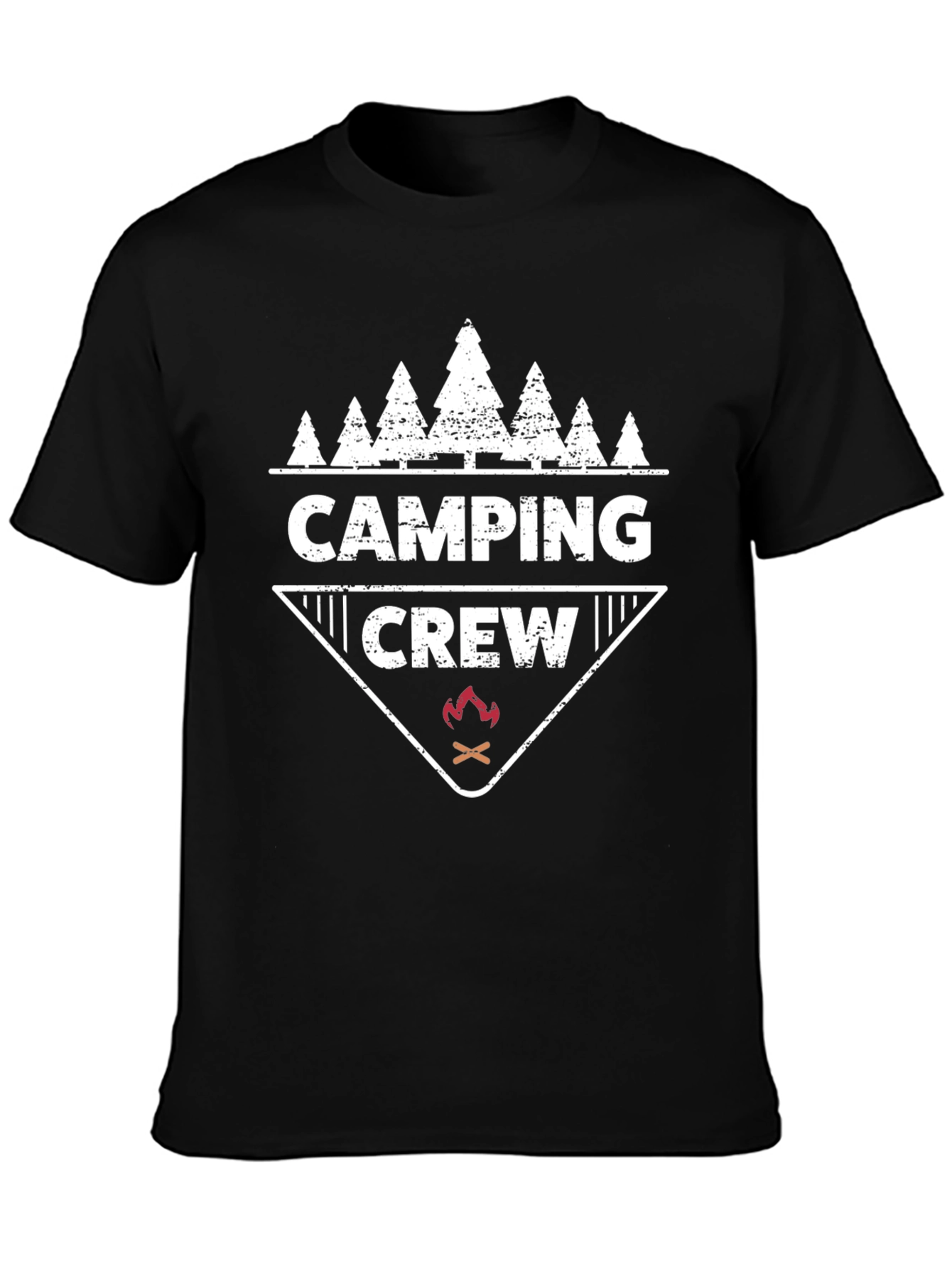 Camping Crew Black Graphic Tee Shirt