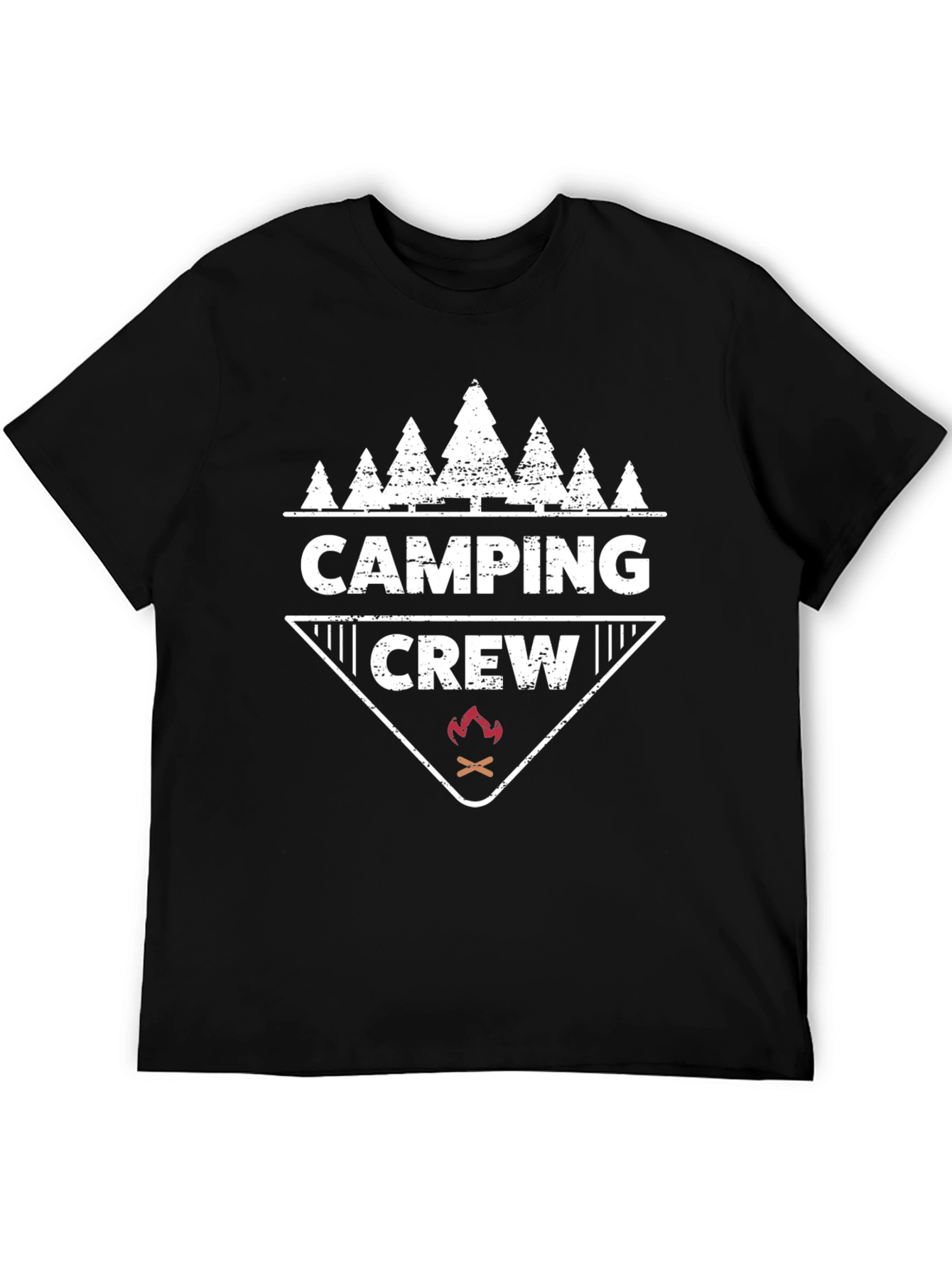 Camping Crew Black Graphic Tee Shirt