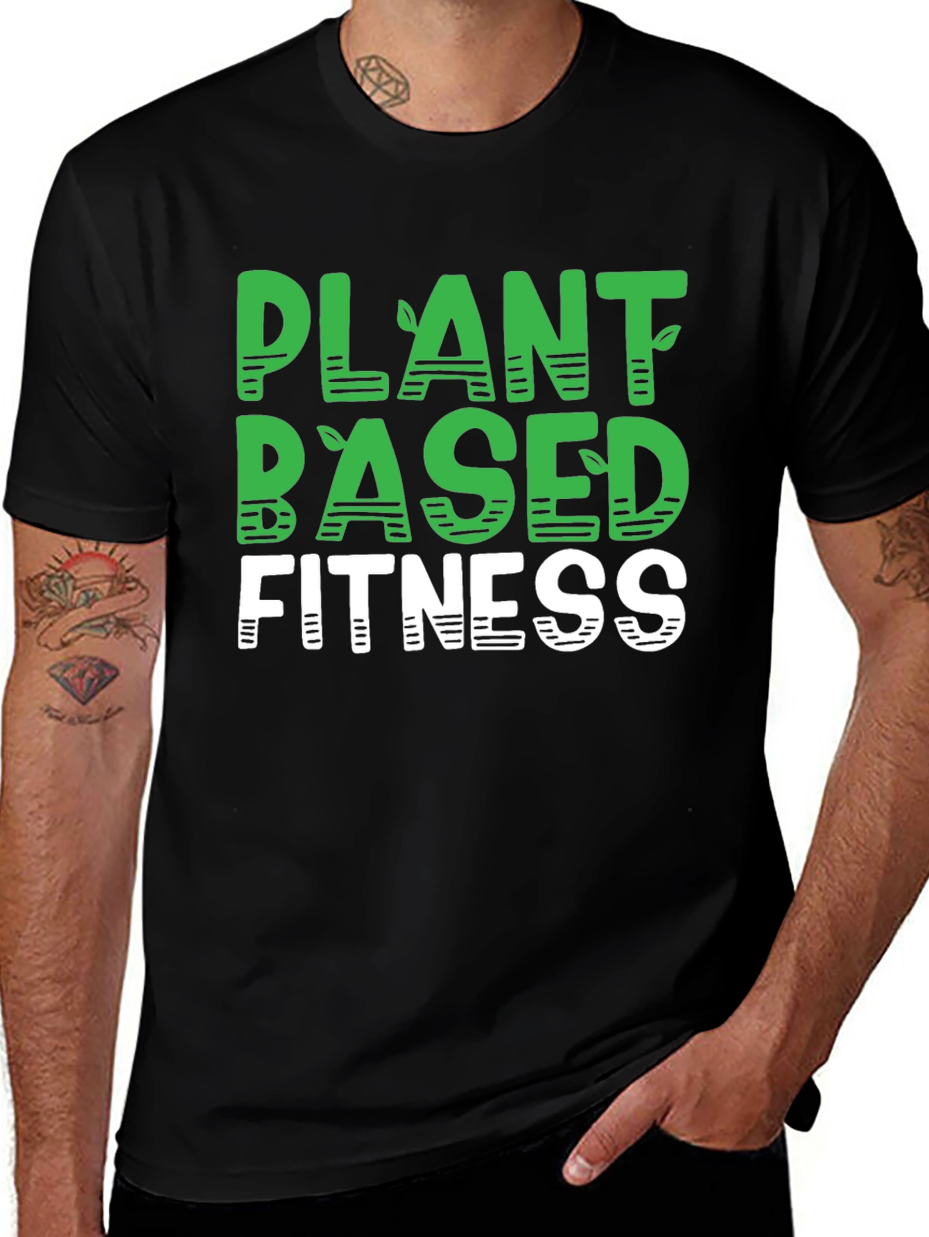 Plant Based Fitness Black T-Shirt