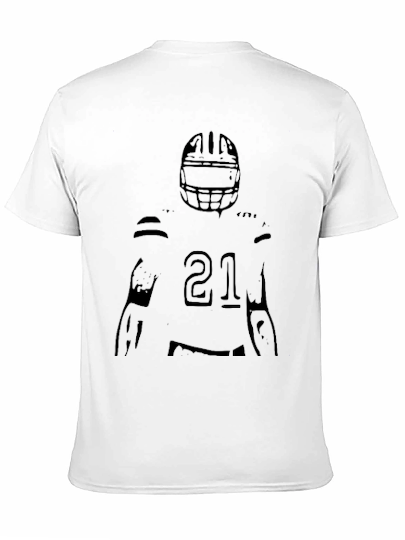 Football Player Graphic Black T-Shirt