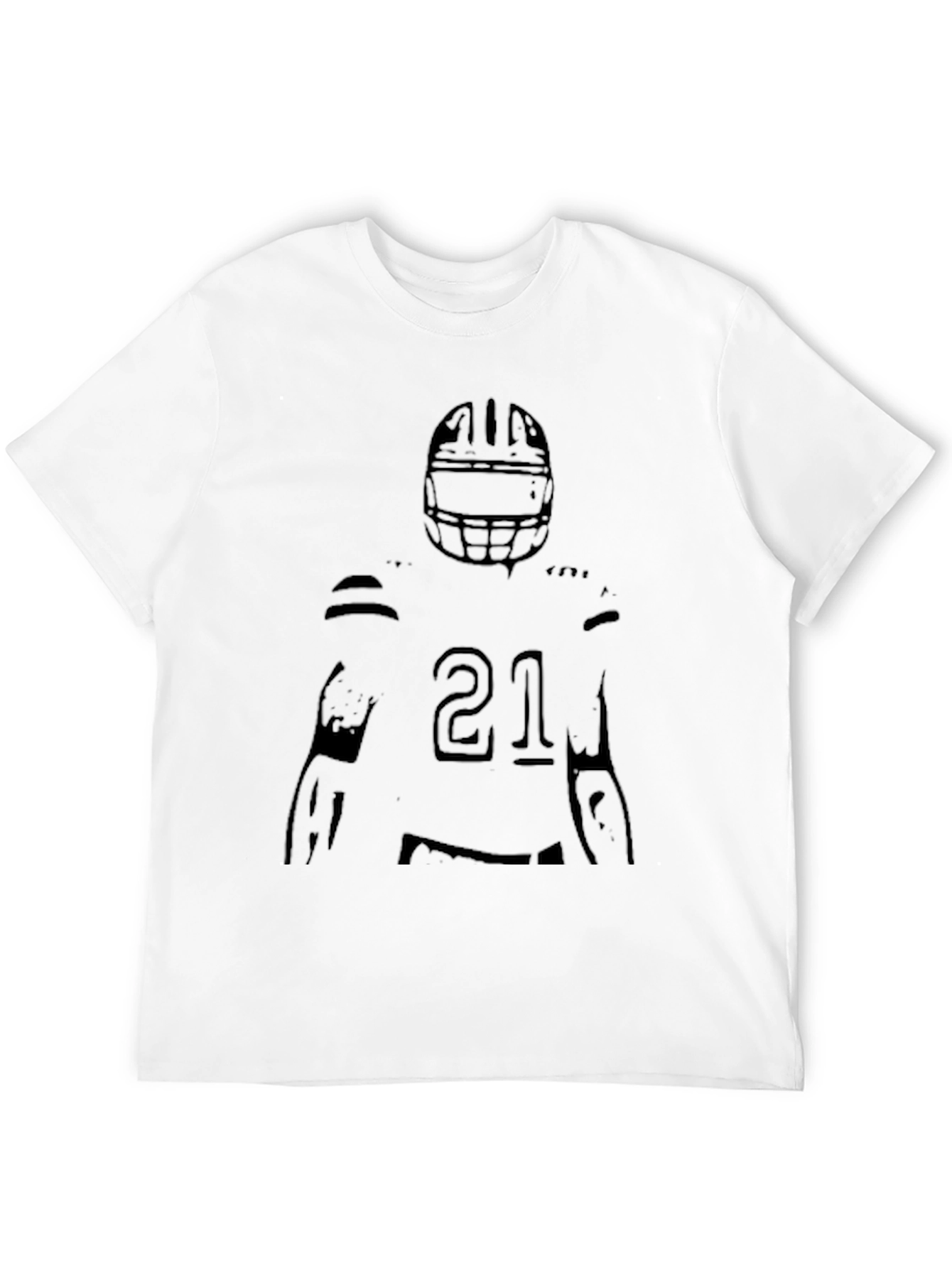 Football Player Graphic Black T-Shirt