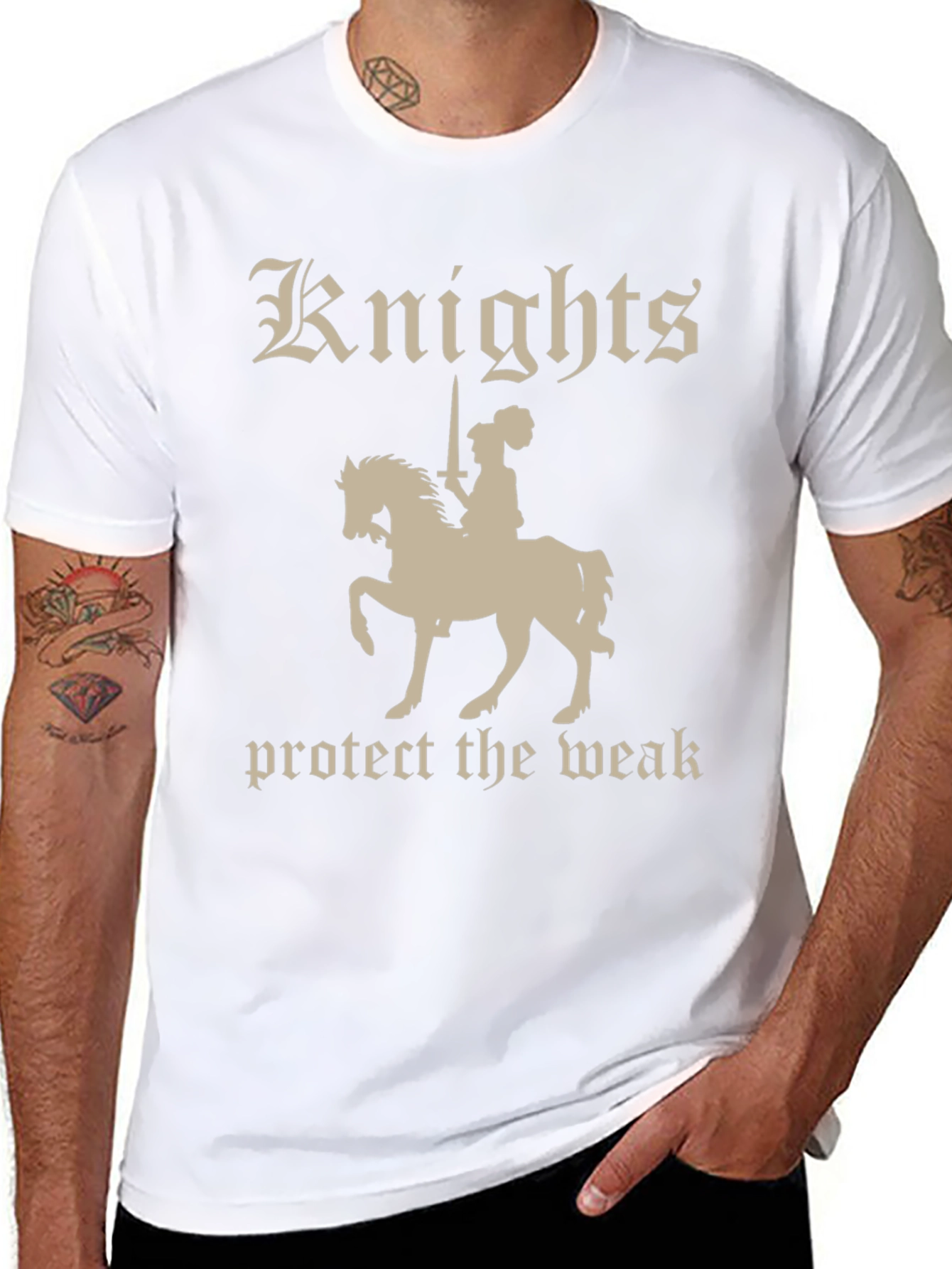 Knights Protect the Weak Graphic T-Shirt