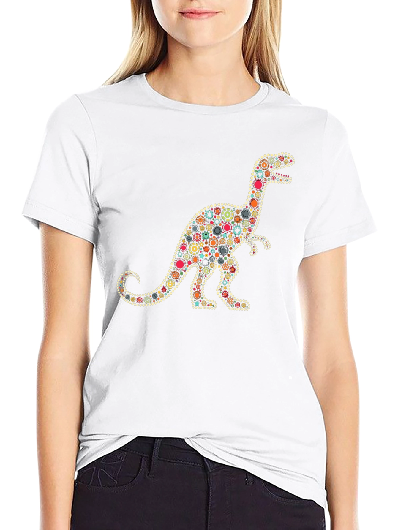 Dino Gears Graphic Tee - Stylish Black T-Shirt