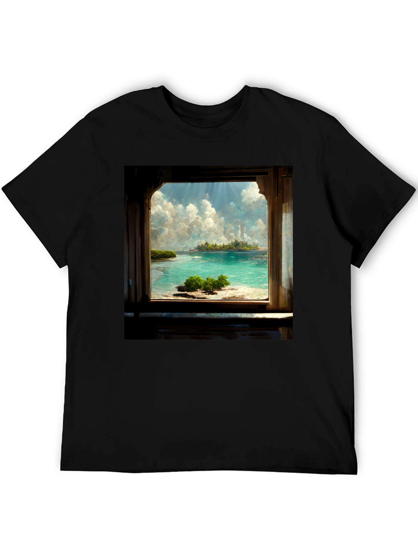 Island View Black Tee