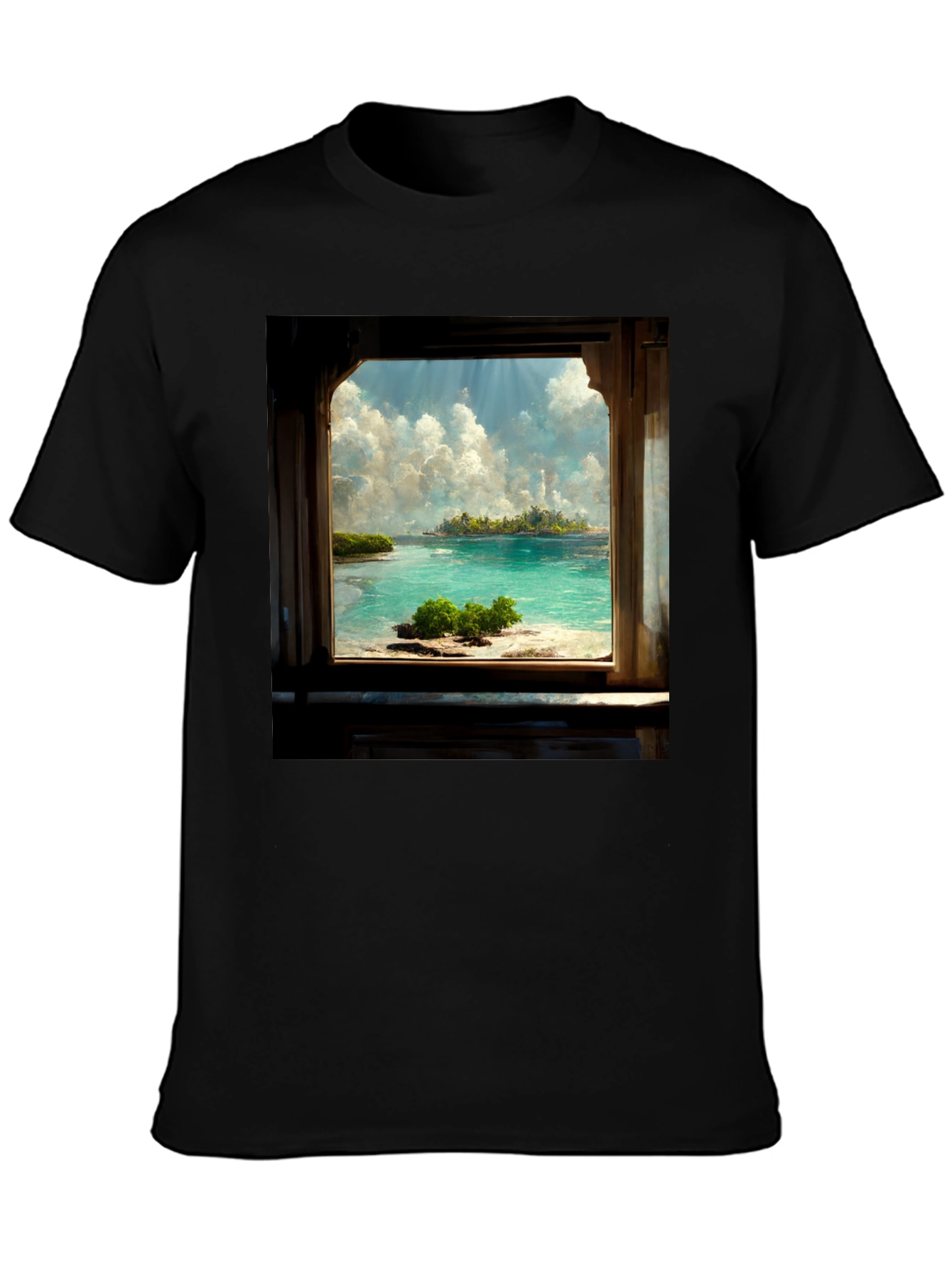 Island View Black Tee