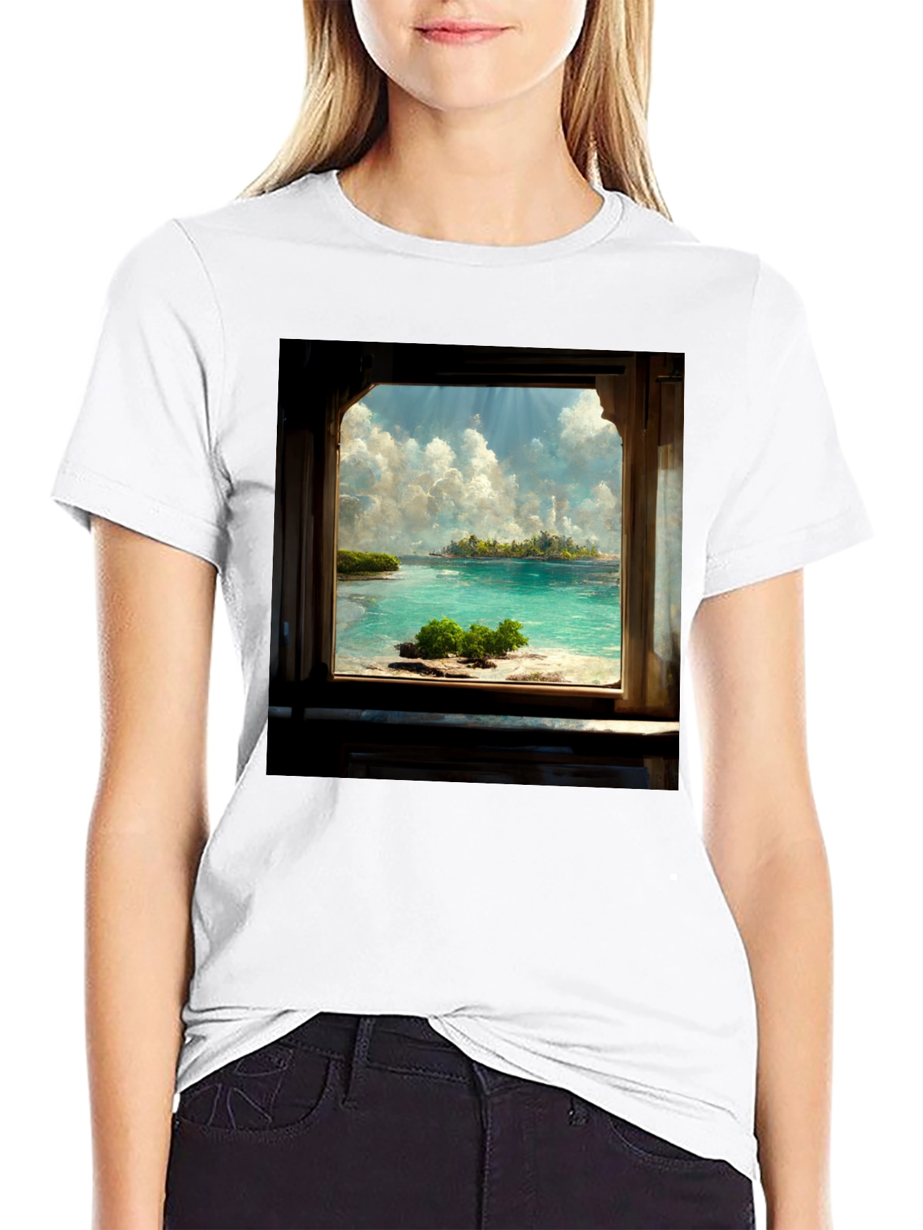 Island View Black Tee
