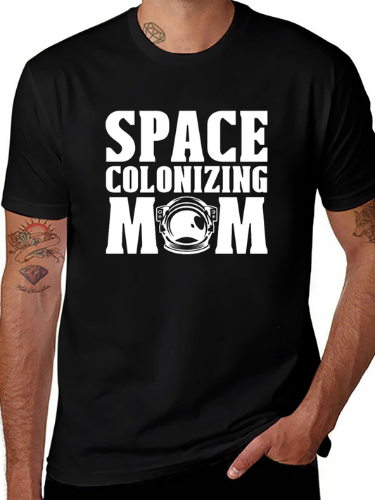 Space Colonizing Mom Black T-Shirt