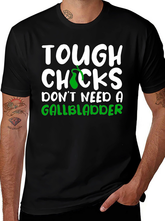 Tough Chicks Gallbladder Black T-Shirt