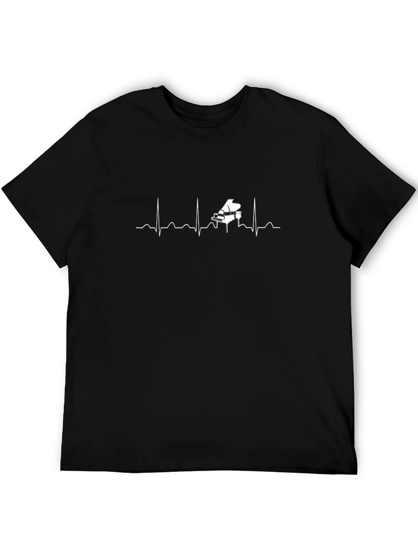 Piano Heartbeat T-Shirt - Music Lover Tee