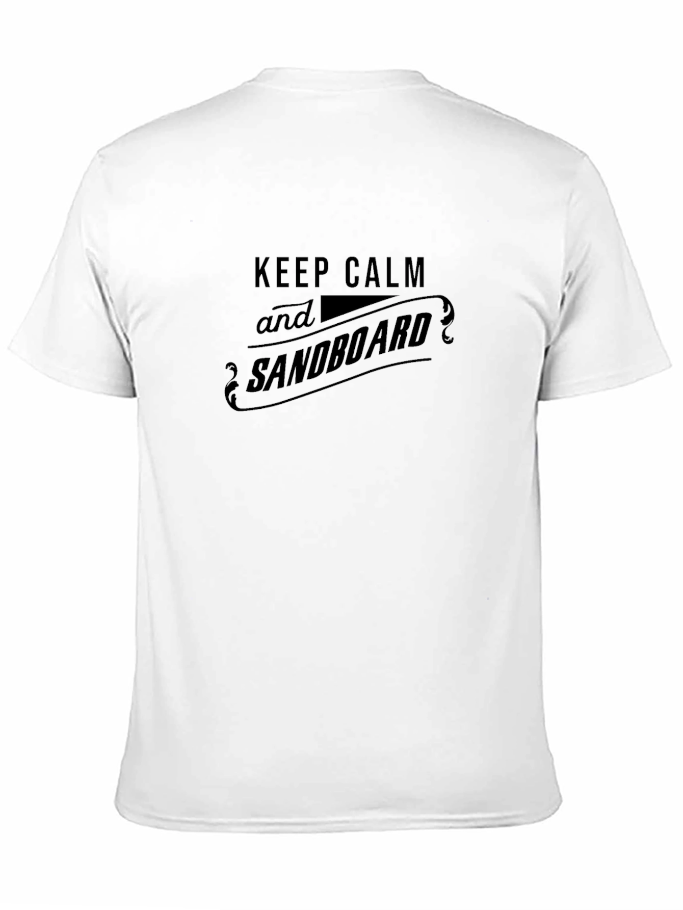Keep Calm and Sandboard Black Graphic Tee
