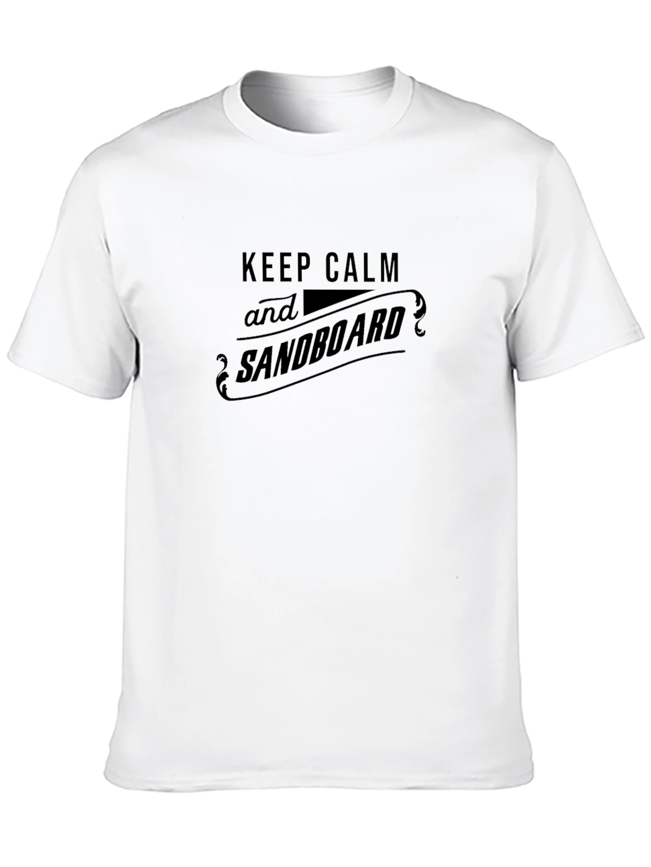 Keep Calm and Sandboard Black Graphic Tee