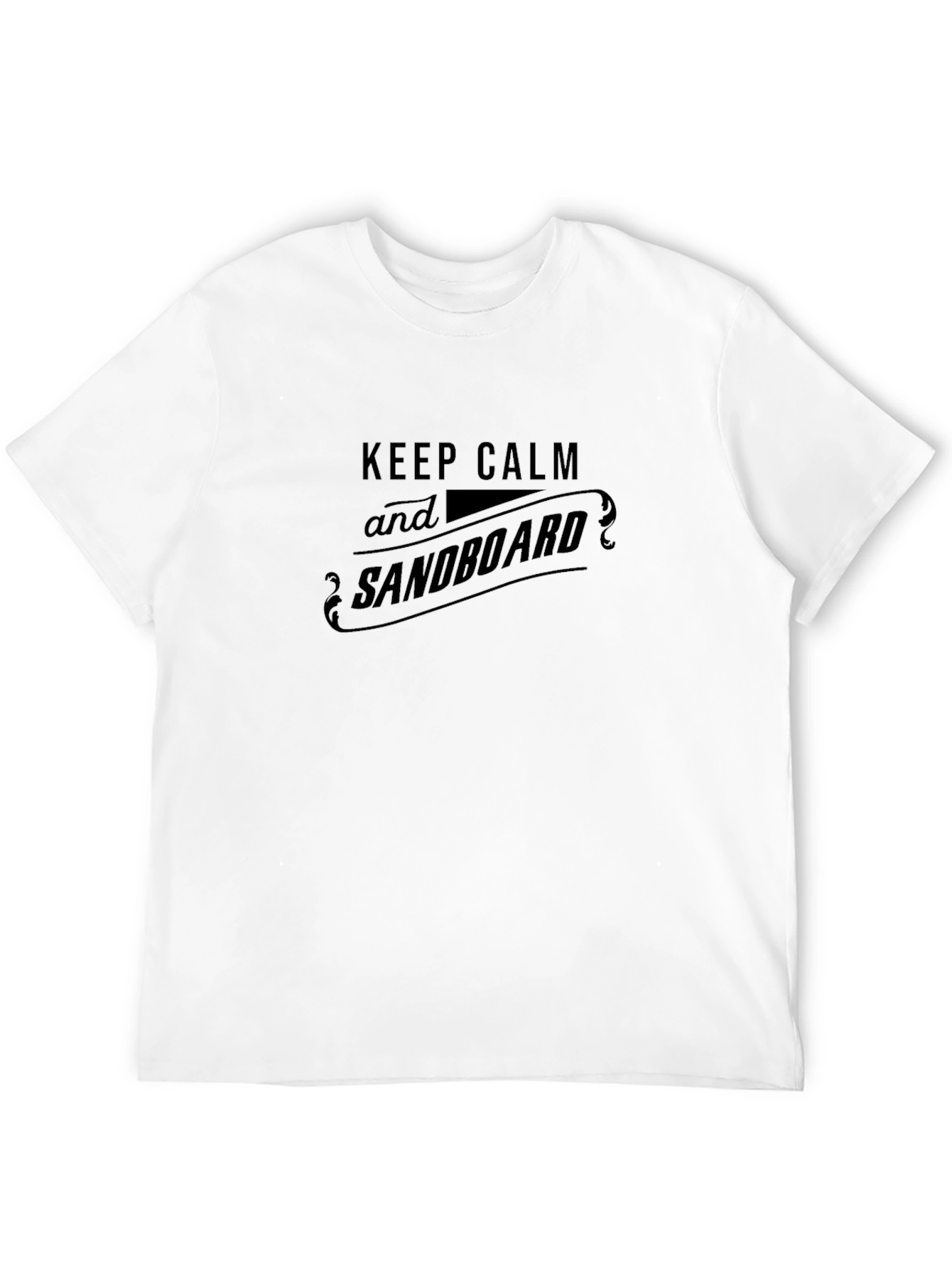 Keep Calm and Sandboard Black Graphic Tee