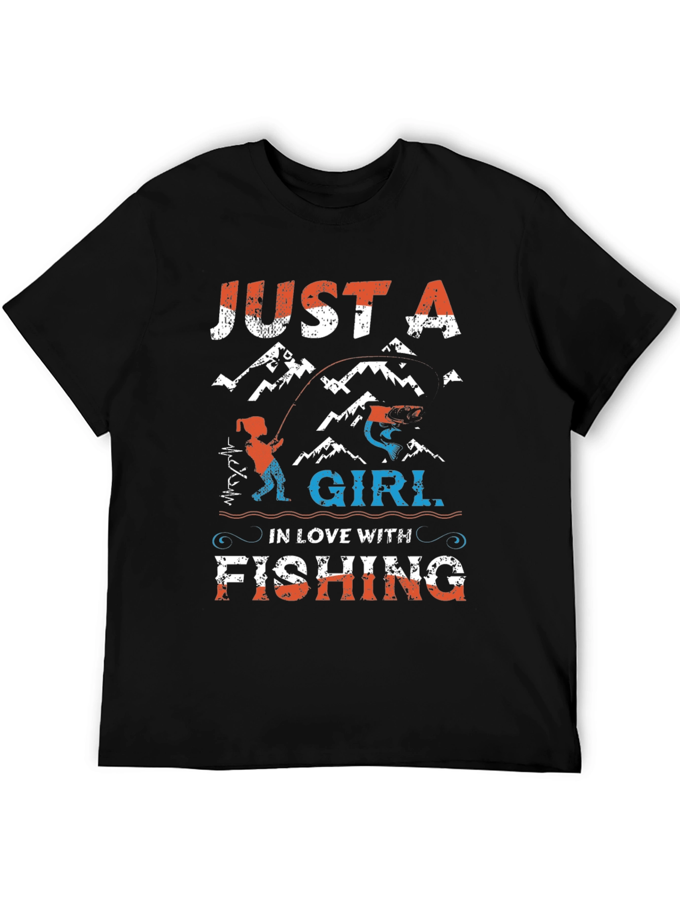 Just A Girl In Love With Fishing Graphic Tee