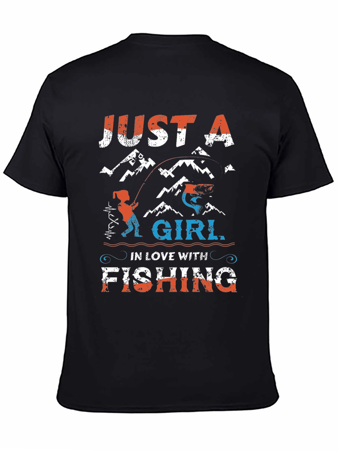 Just A Girl In Love With Fishing Graphic Tee
