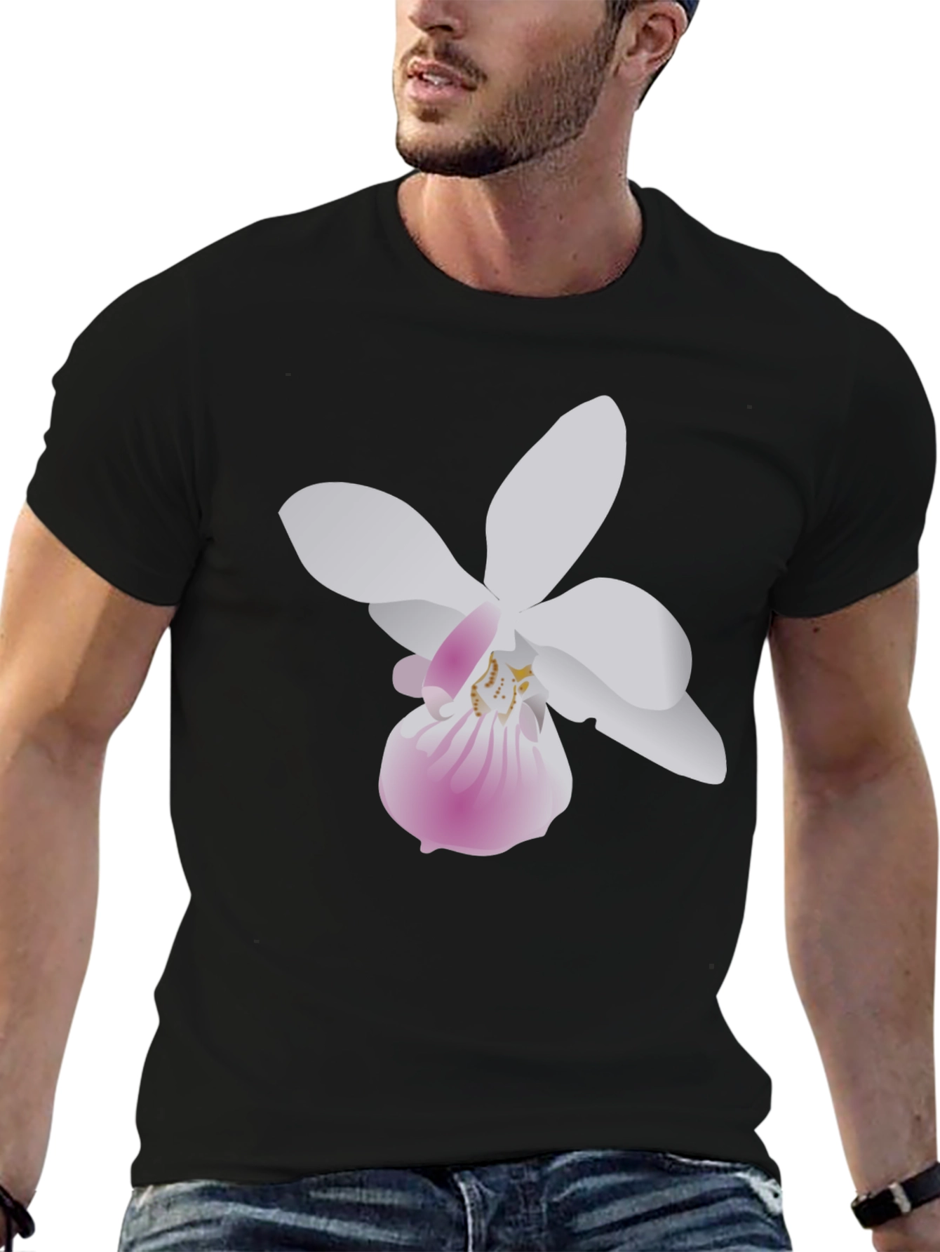 Floral Graphic Tee - Black Unisex T-Shirt