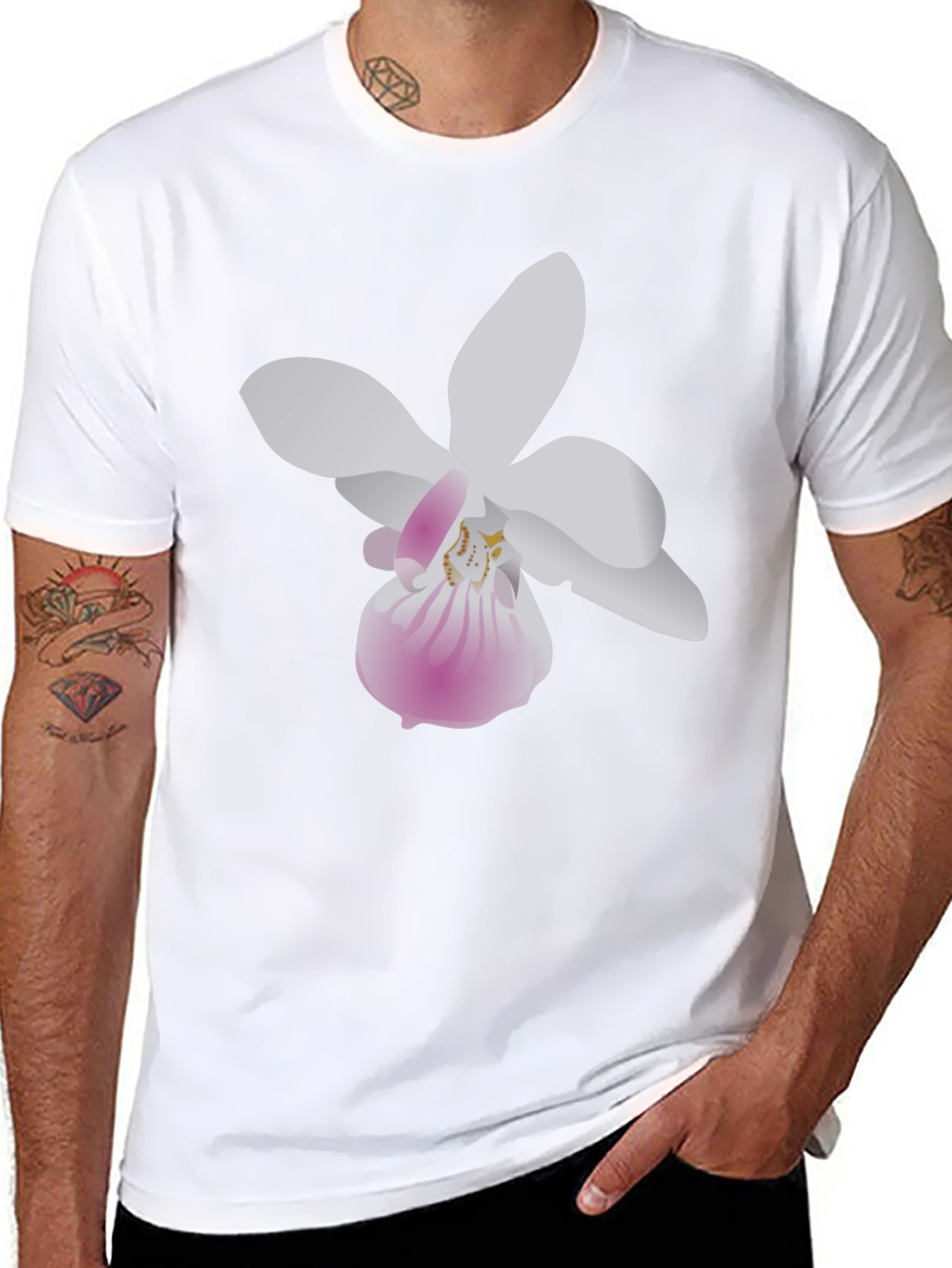 Floral Graphic Tee - Black Unisex T-Shirt
