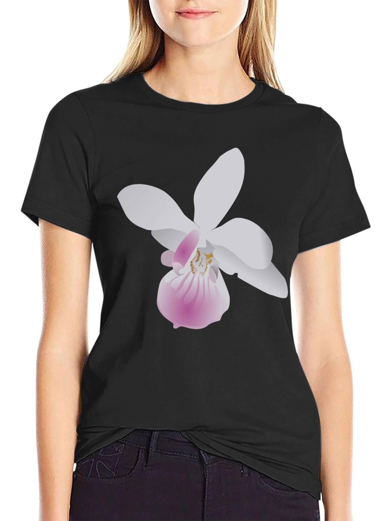 Floral Graphic Tee - Black Unisex T-Shirt