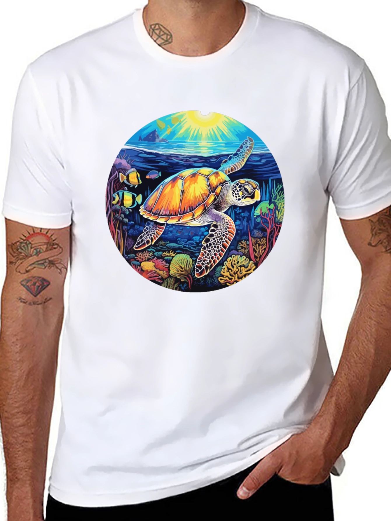 Turtle Reef Graphic Tee - Black
