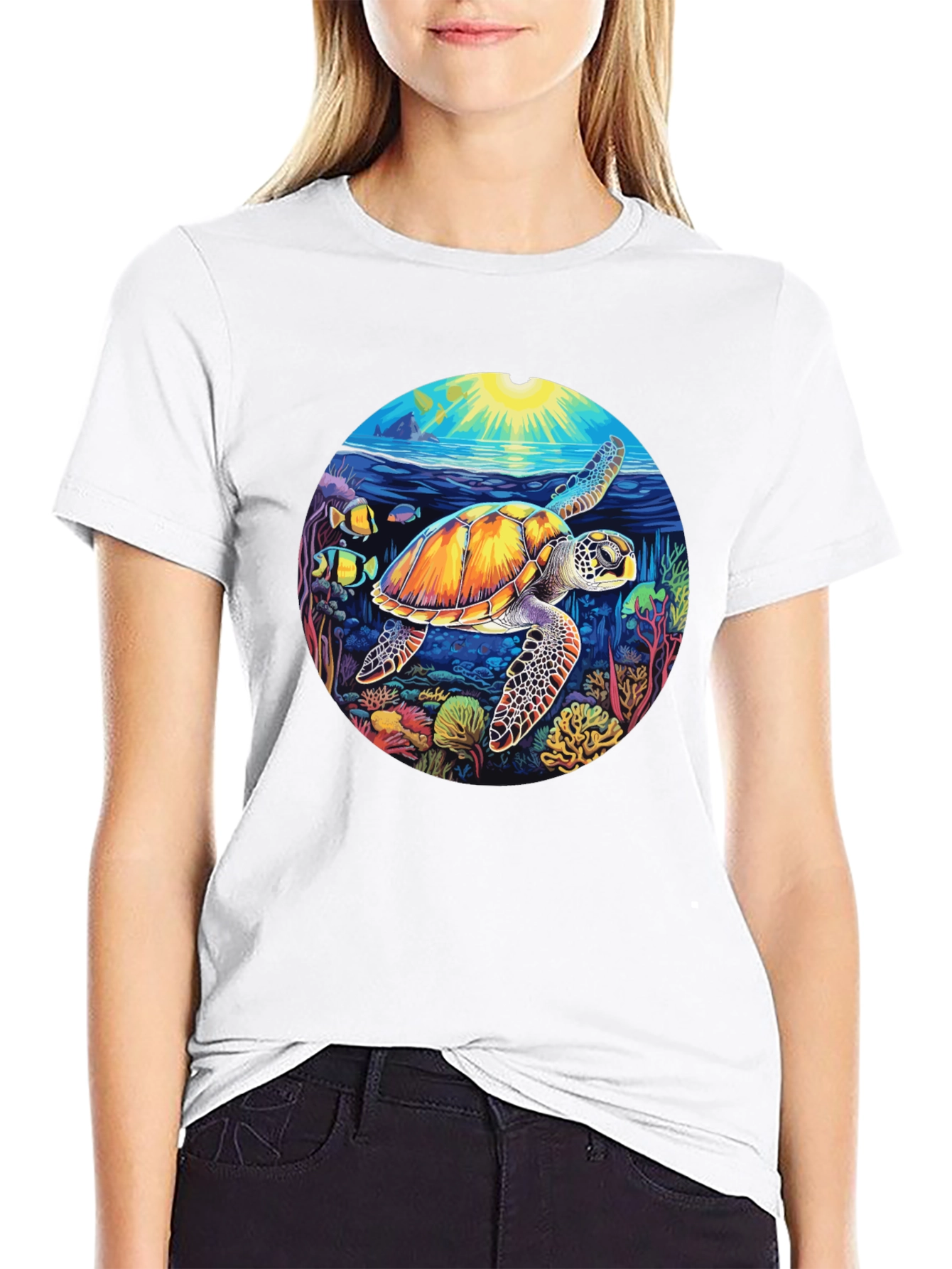 Turtle Reef Graphic Tee - Black