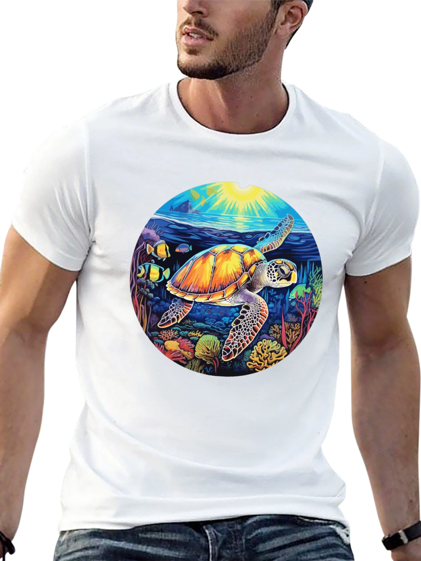 Turtle Reef Graphic Tee - Black