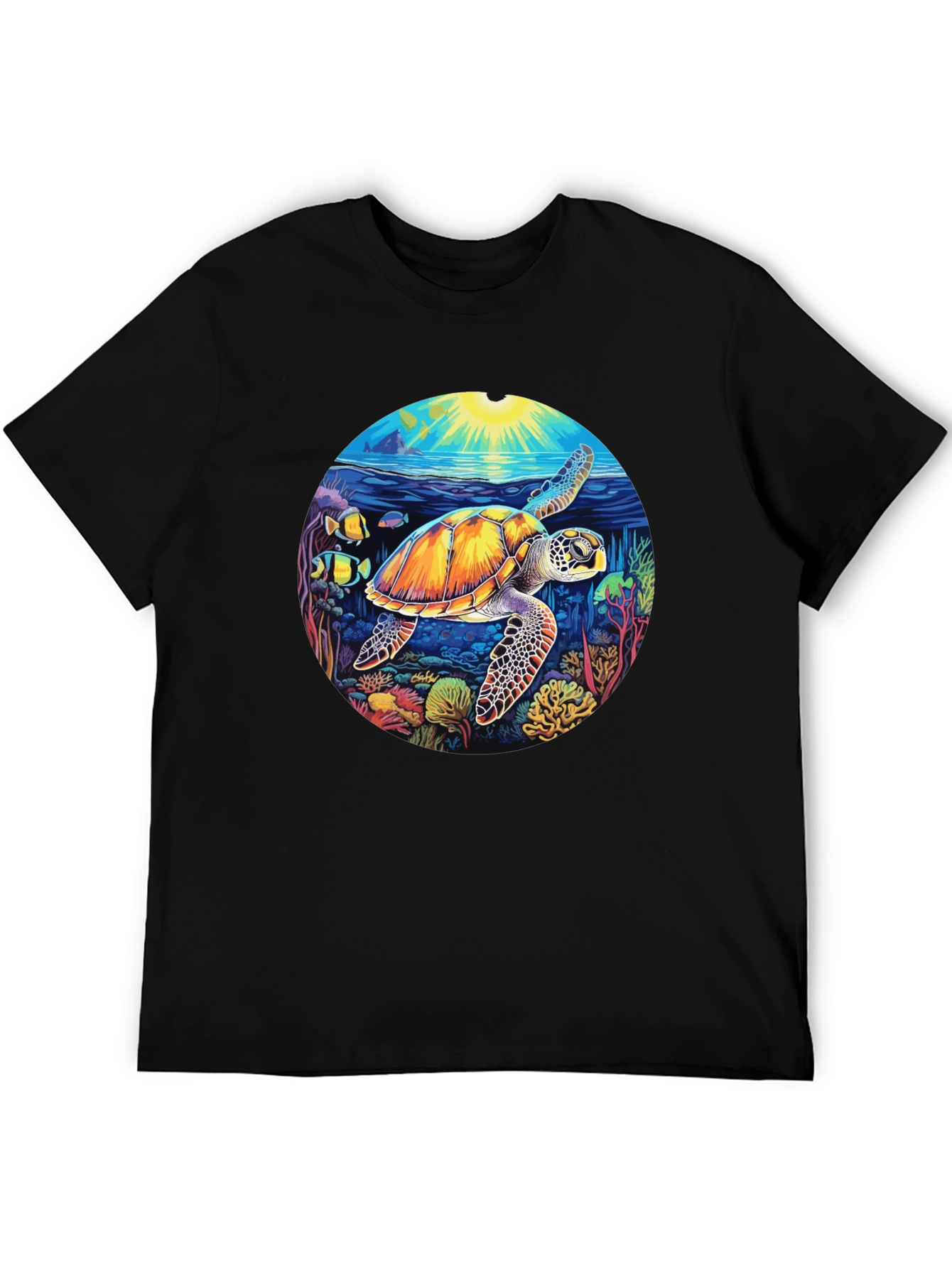 Turtle Reef Graphic Tee - Black