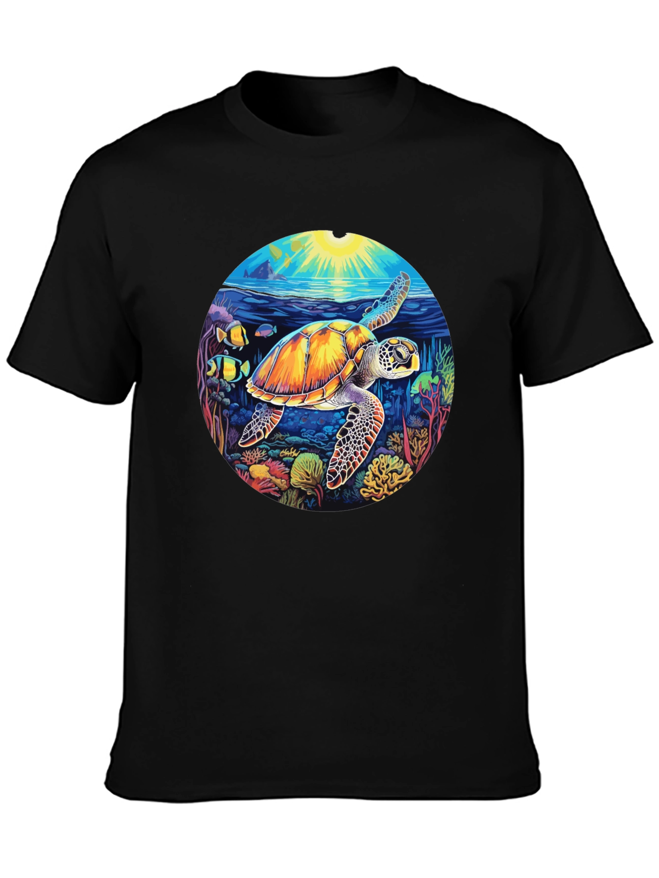 Turtle Reef Graphic Tee - Black