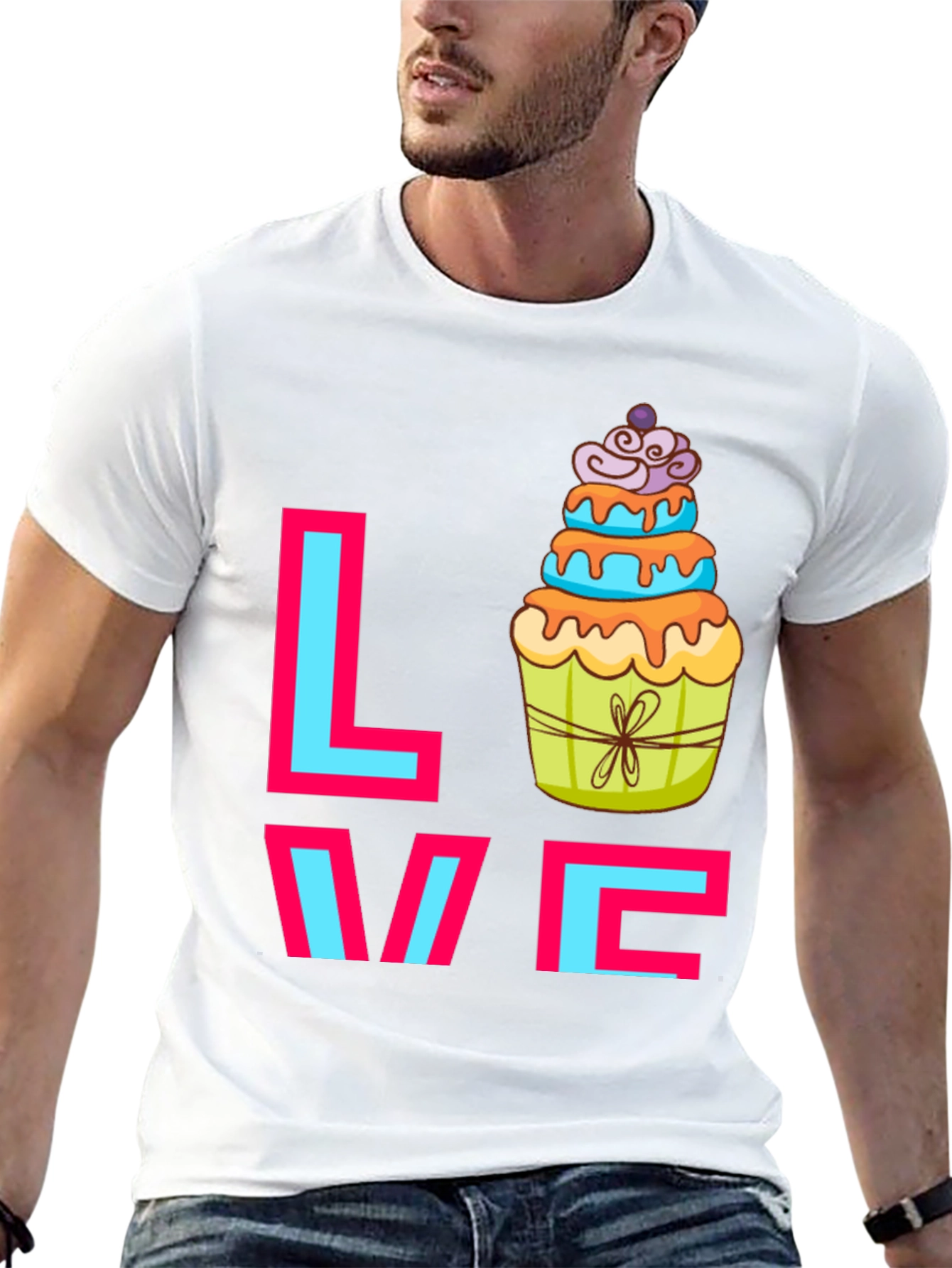 Sweet Love Cupcake Graphic Tee - Fun Casual T-Shirt