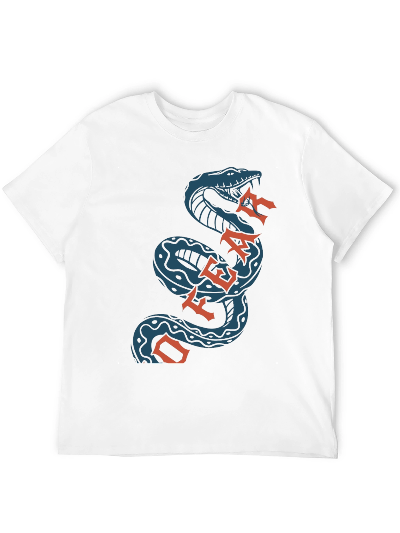 Off Fear Snake T-Shirt - Black Cotton Graphic Tee