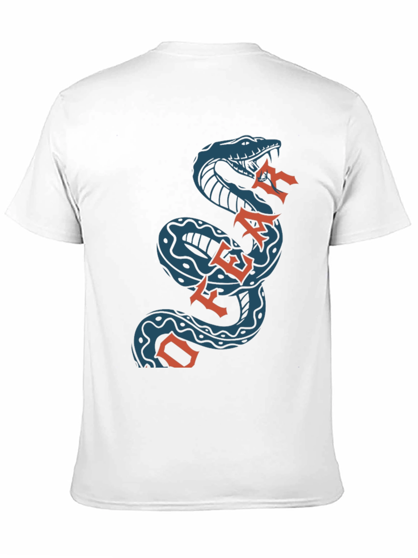 Off Fear Snake T-Shirt - Black Cotton Graphic Tee