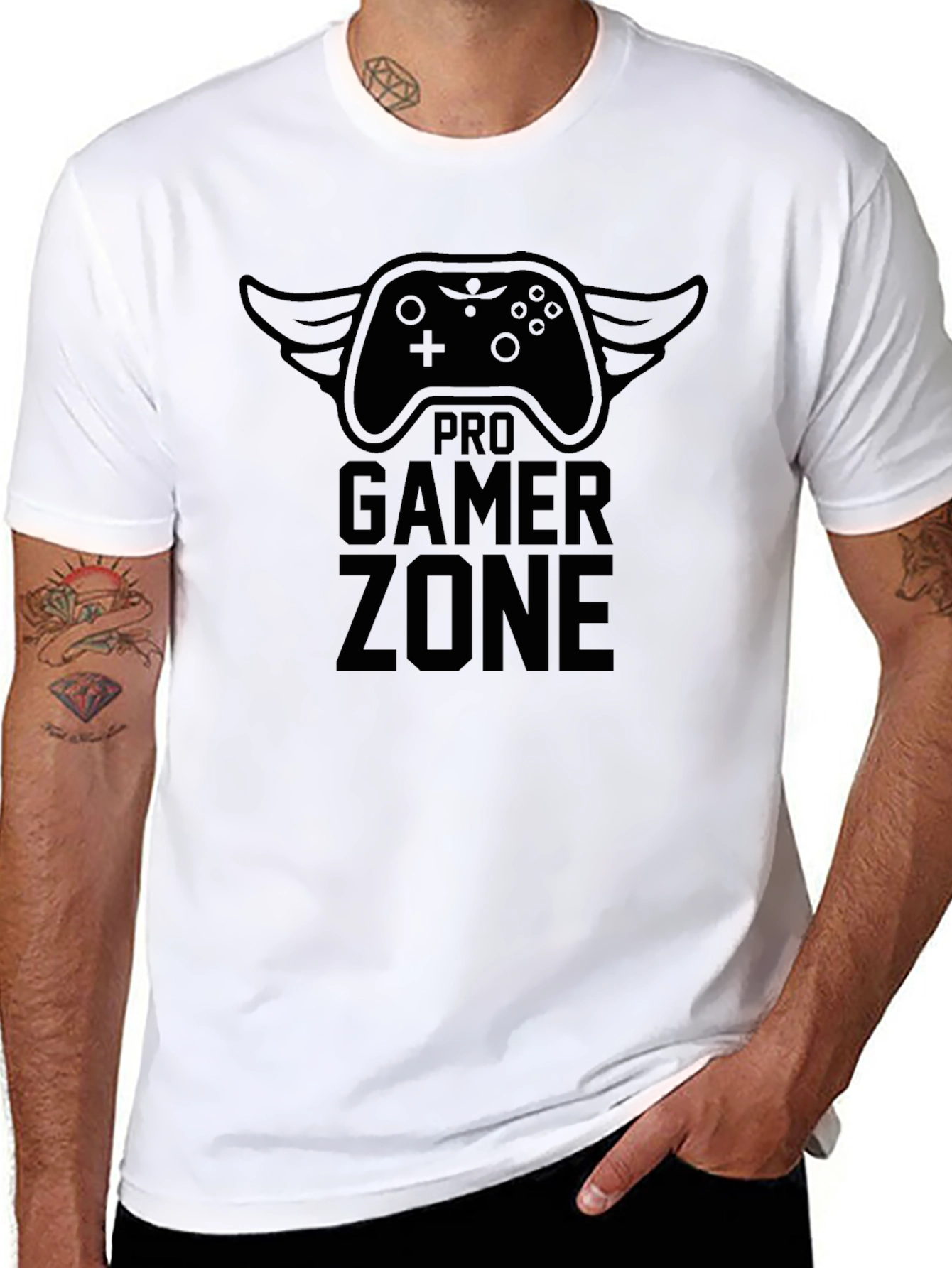 Pro Gamer Zone Black Graphic T-Shirt