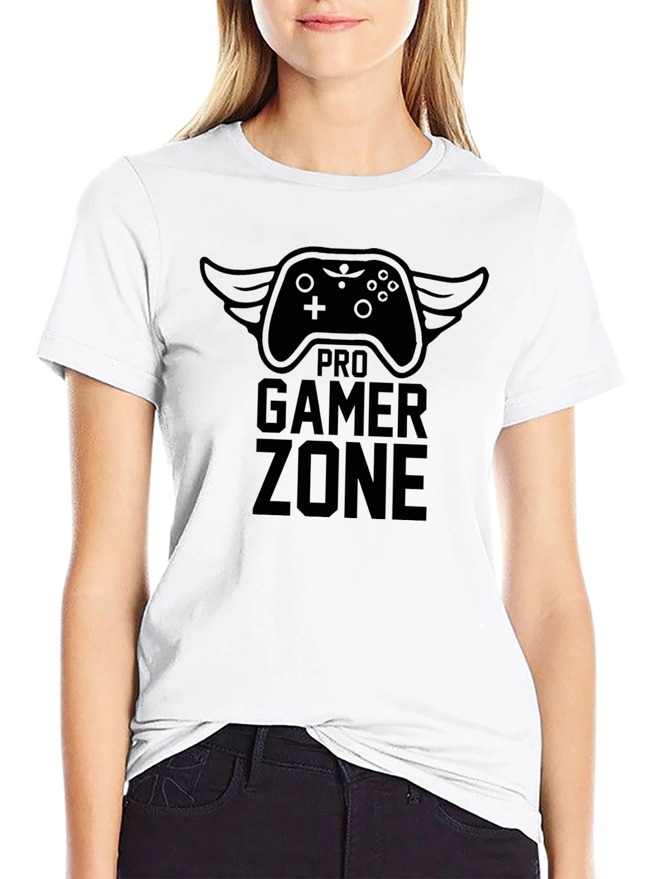 Pro Gamer Zone Black Graphic T-Shirt