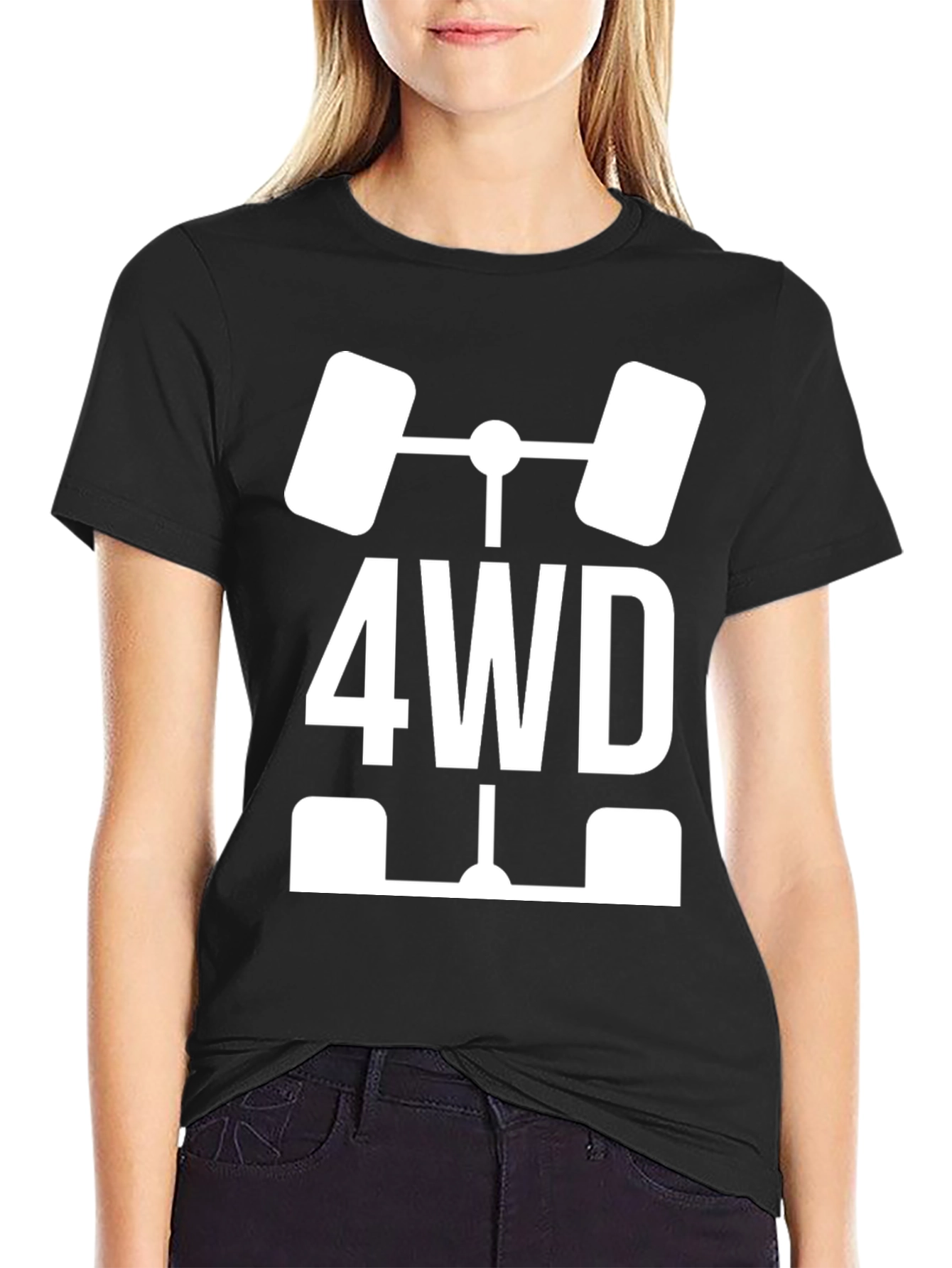 4WD Graphic Tee - Black Cotton Blend