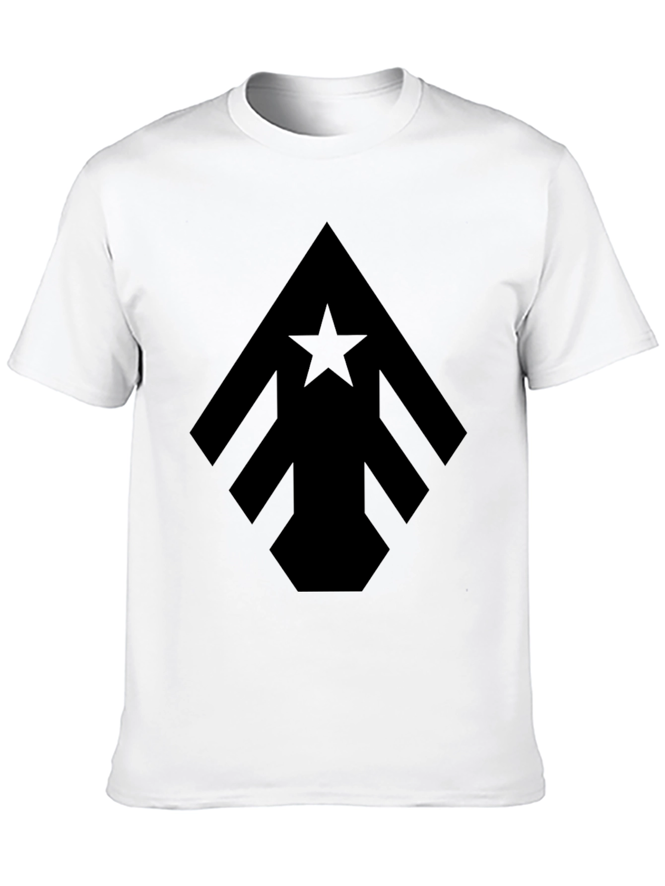 Geometric Star Arrow Black T-Shirt
