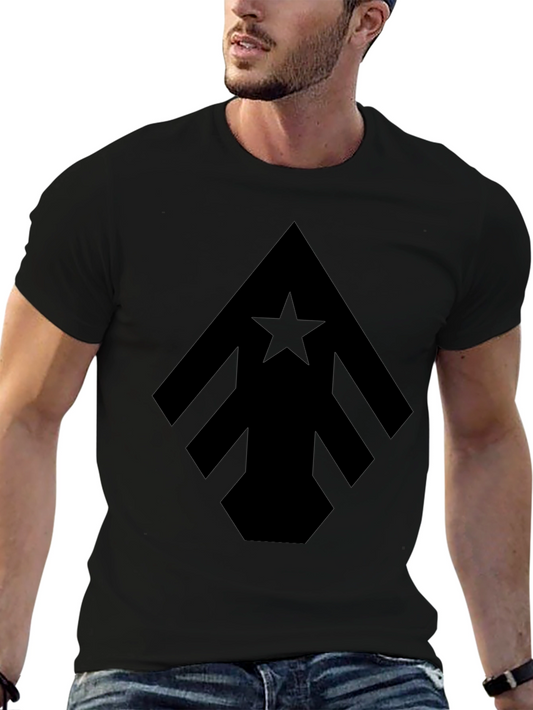 Geometric Star Arrow Black T-Shirt