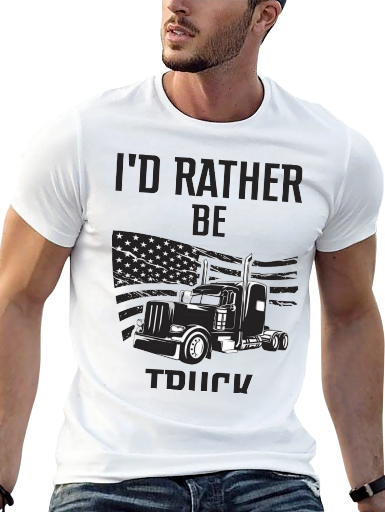 Id Rather Be Truckin T-Shirt