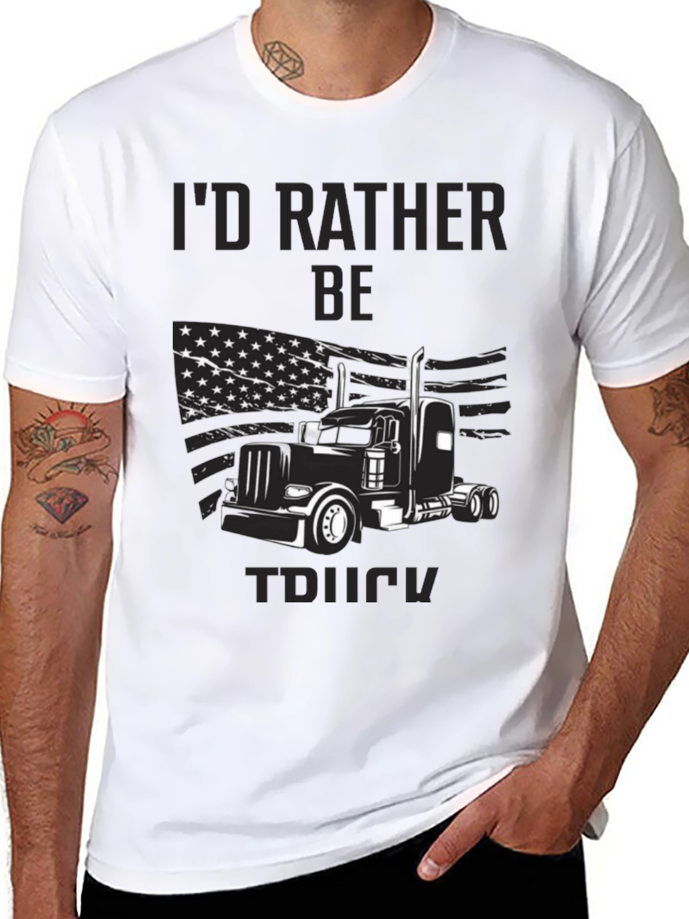 Id Rather Be Truckin T-Shirt