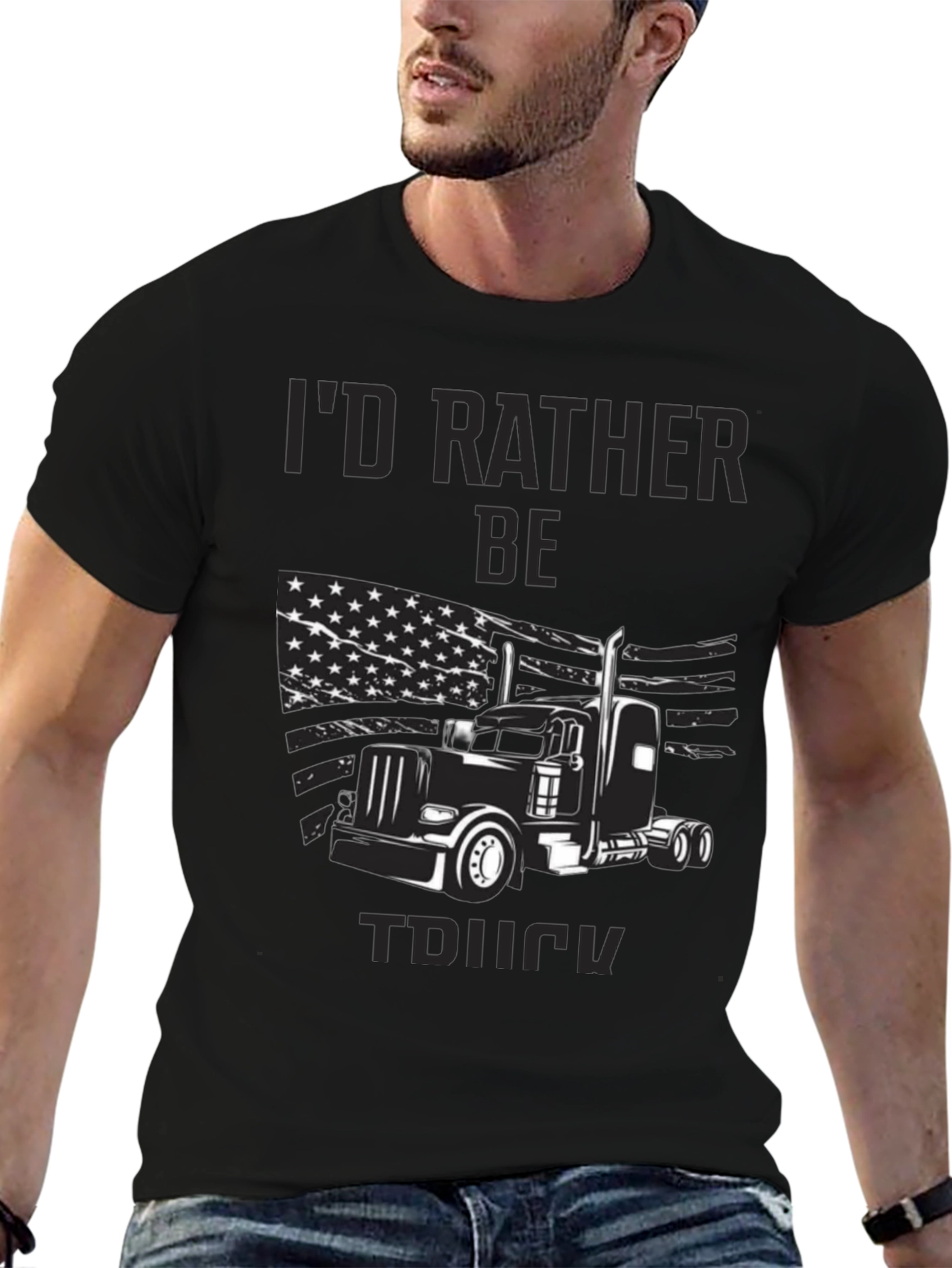 Id Rather Be Truckin T-Shirt