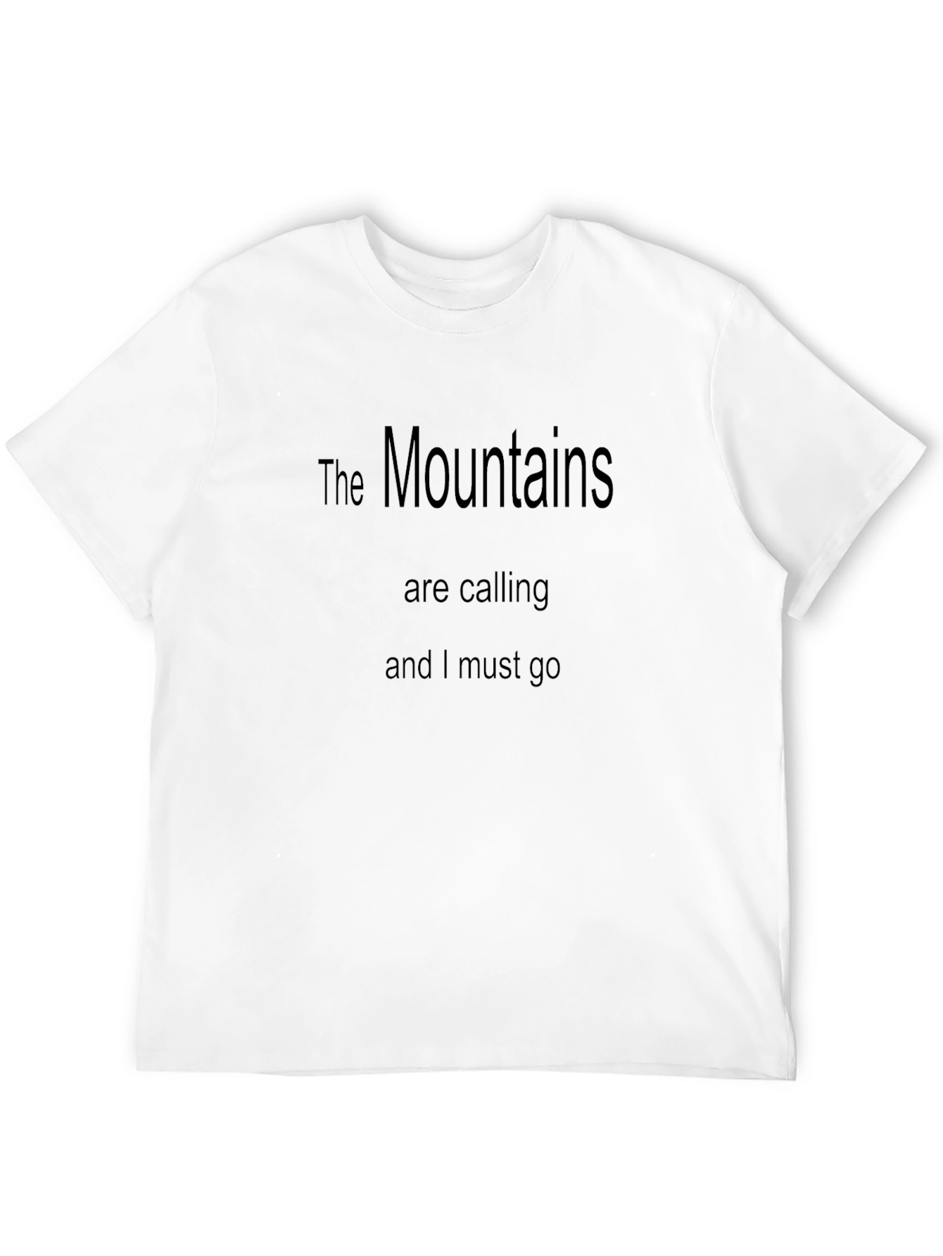 The Mountains Are Calling Black T-Shirt