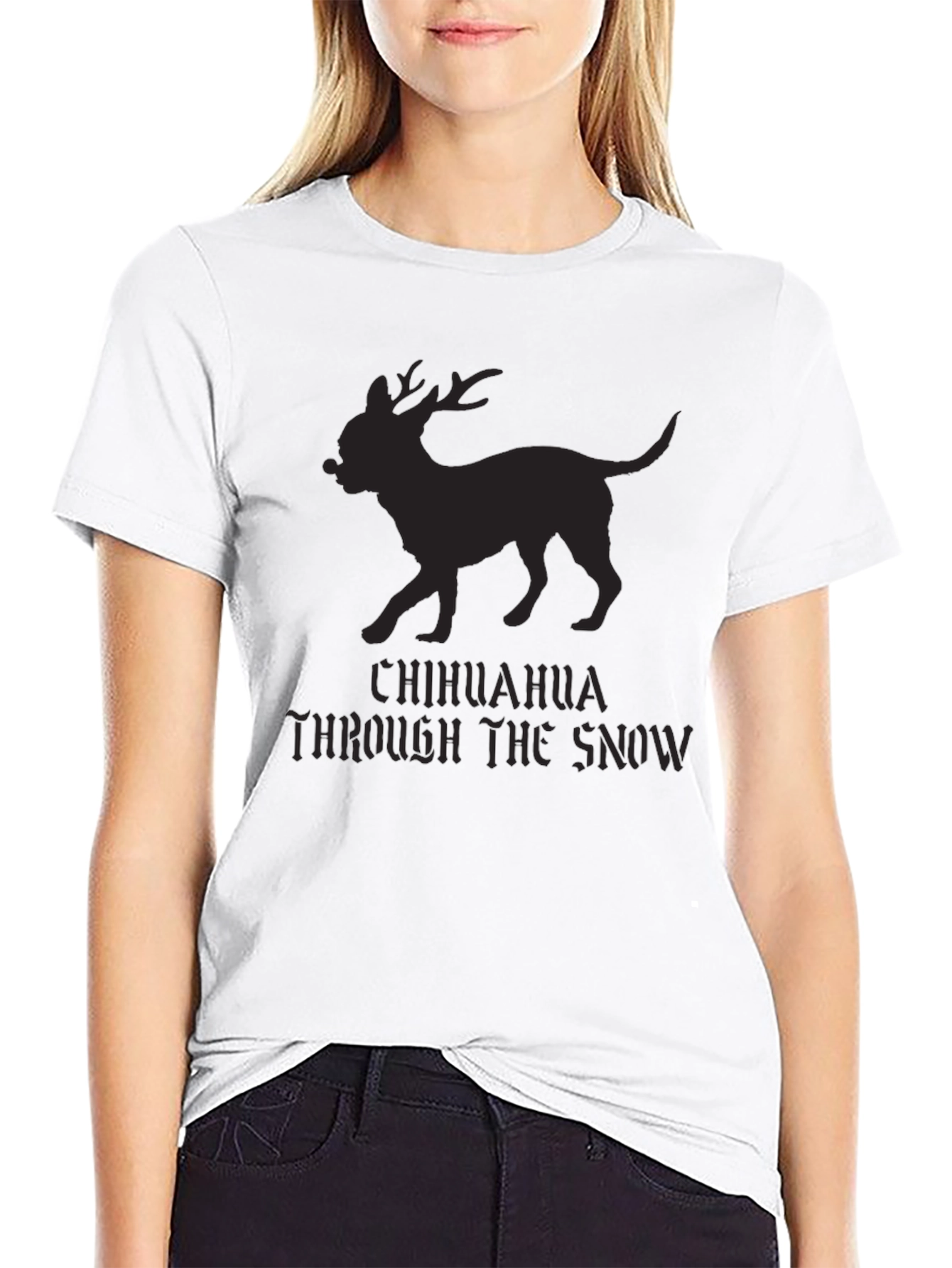Chihuahua Through the Snow Novelty T-Shirt