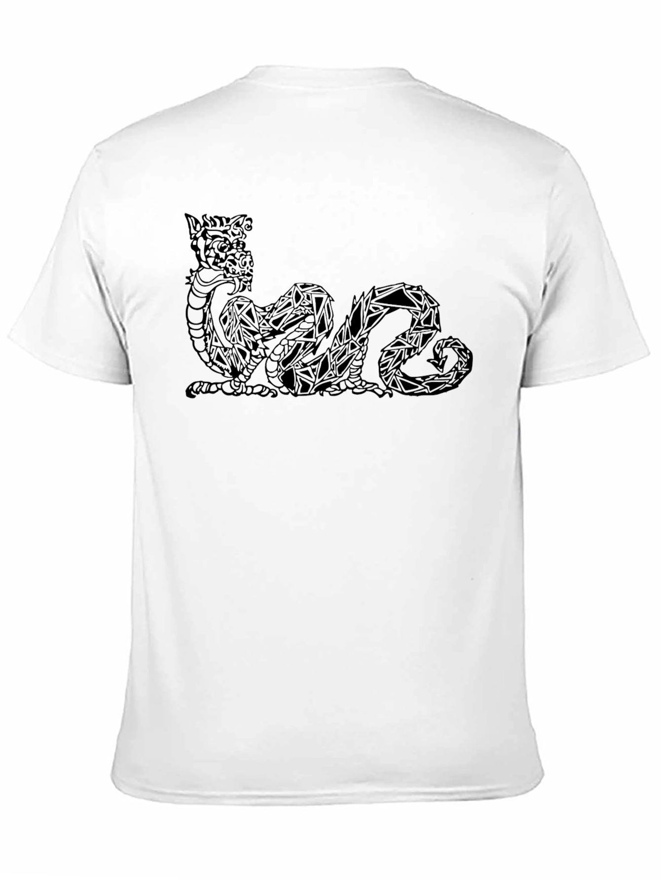 Geometric Dragon Graphic T-Shirt