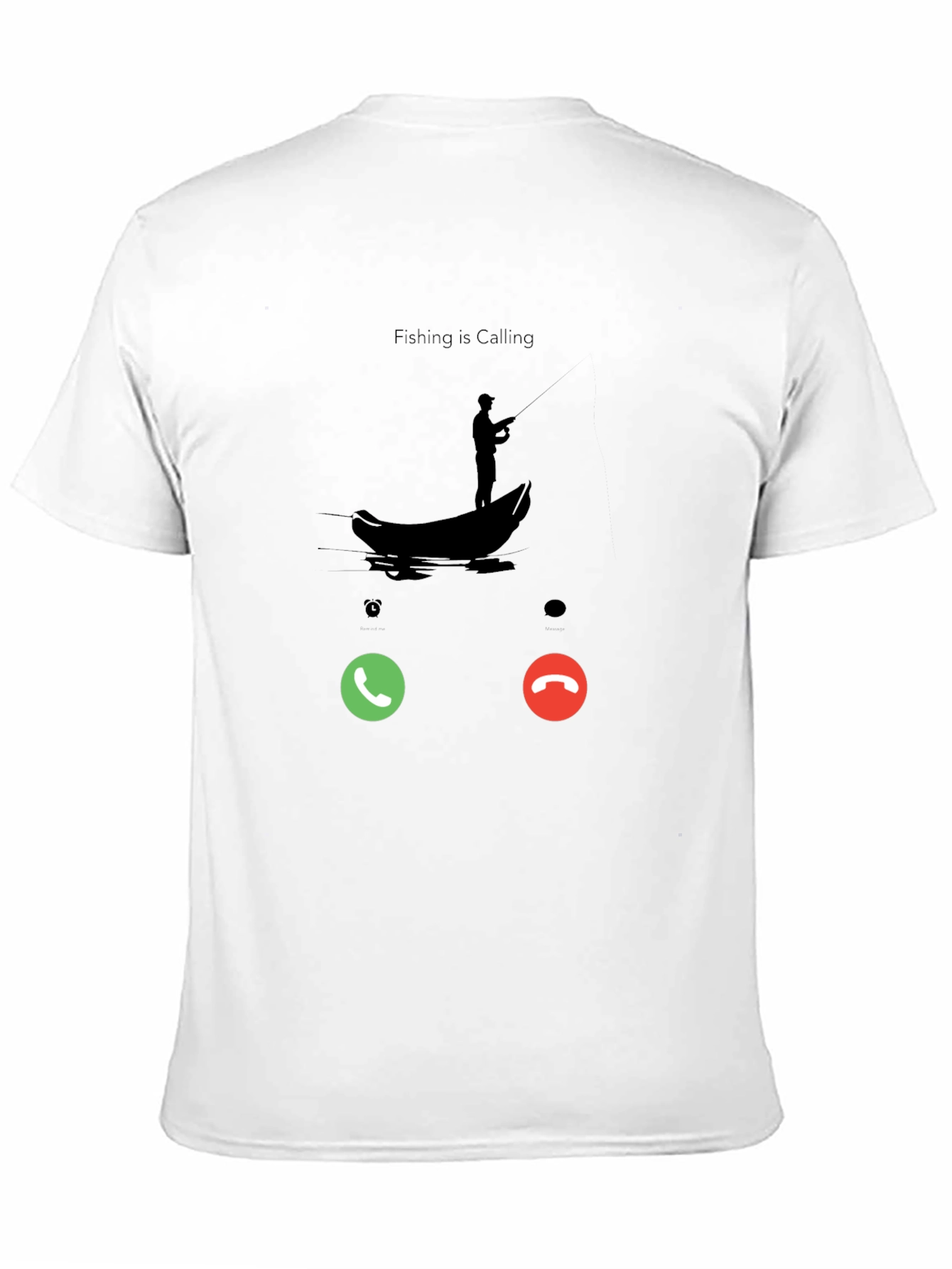 Fishing is Calling Black T-Shirt