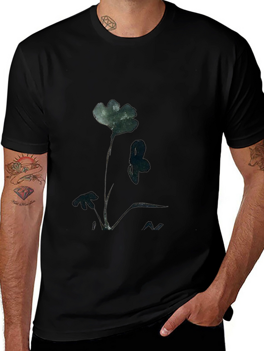 Nature Print Black Tee