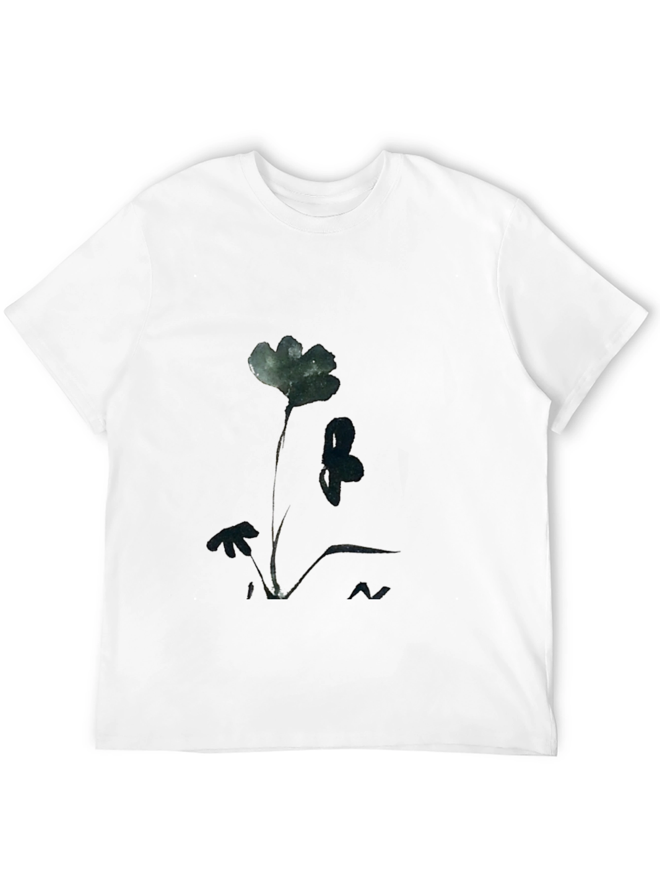 Nature Print Black Tee