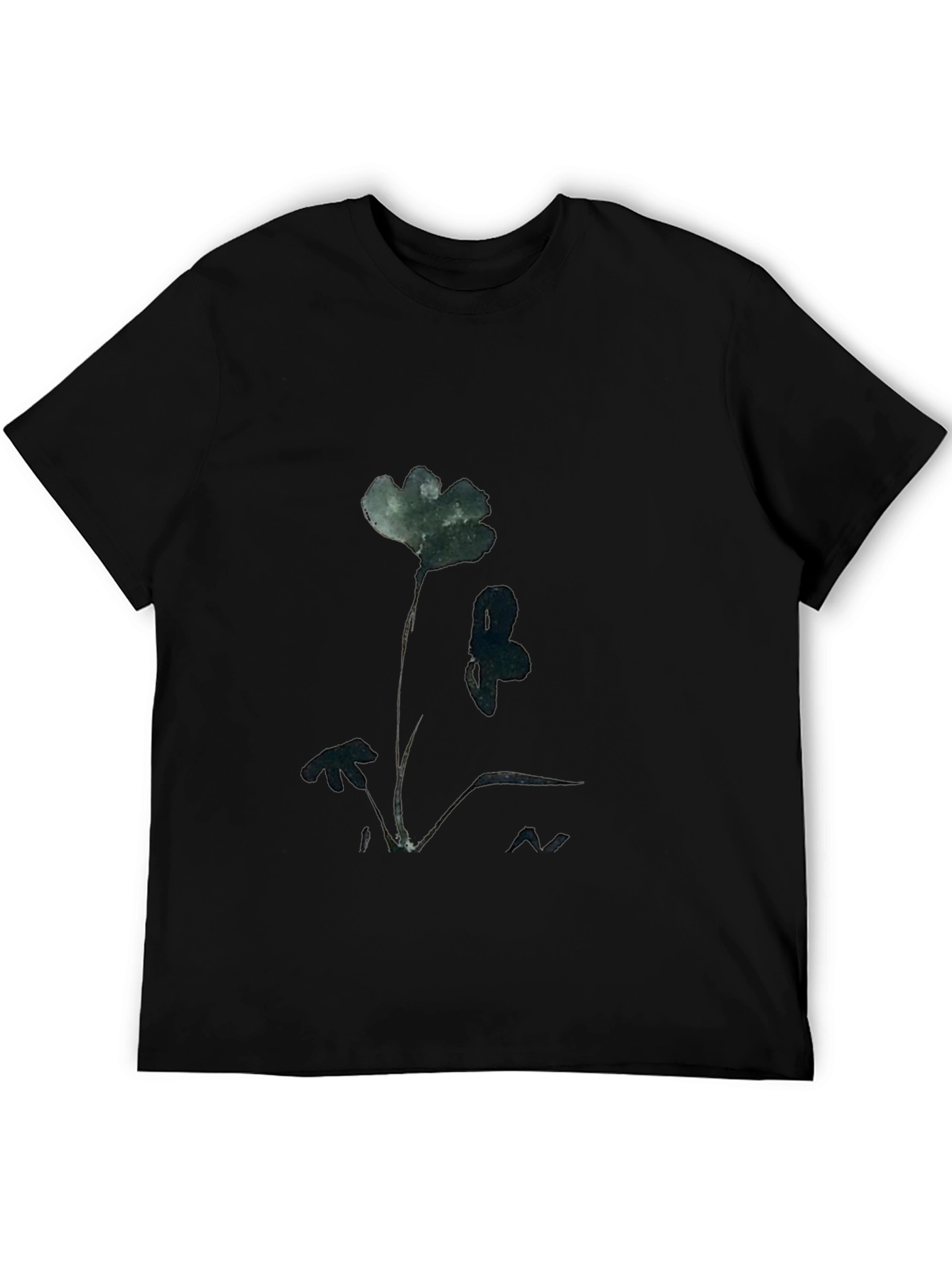 Nature Print Black Tee