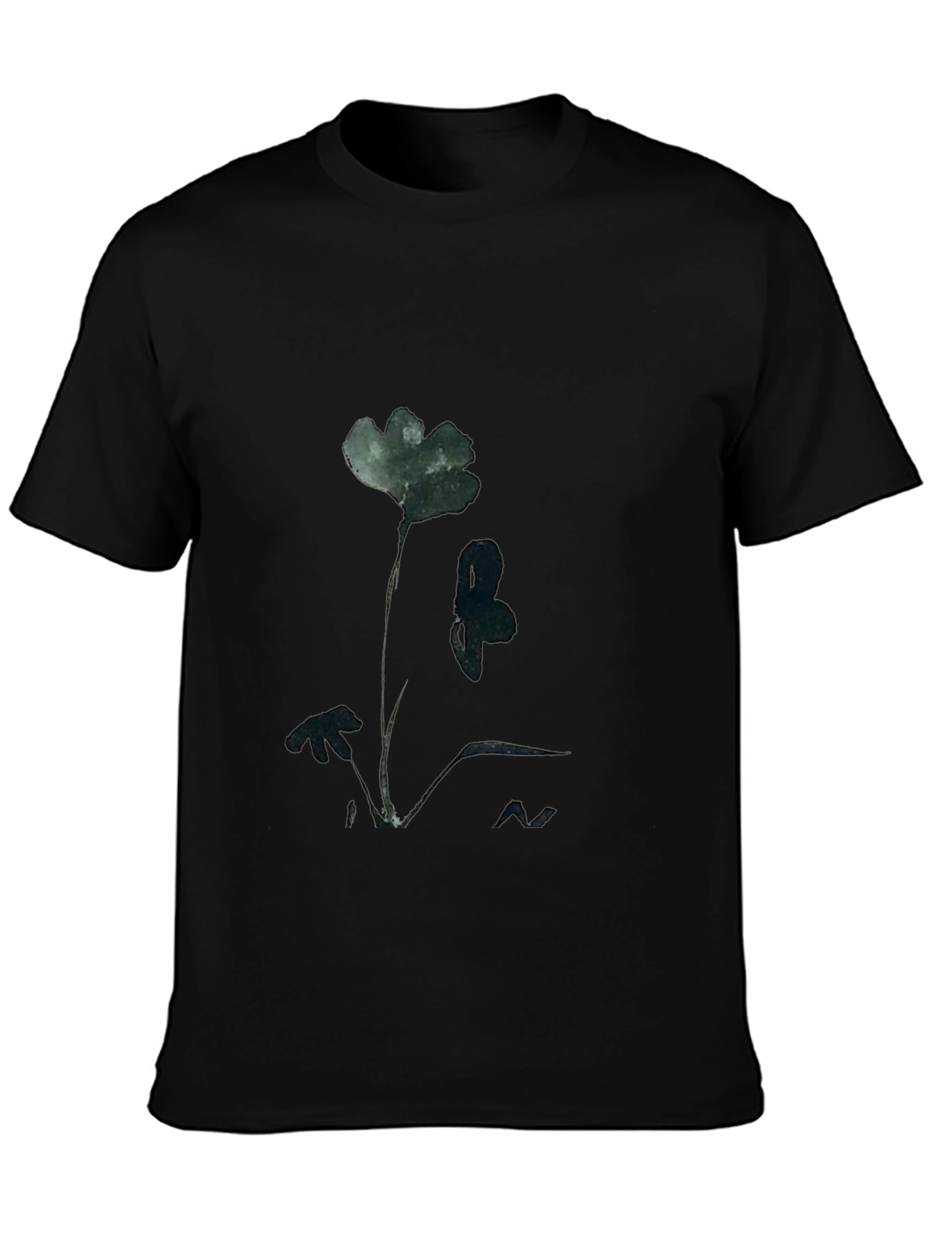 Nature Print Black Tee